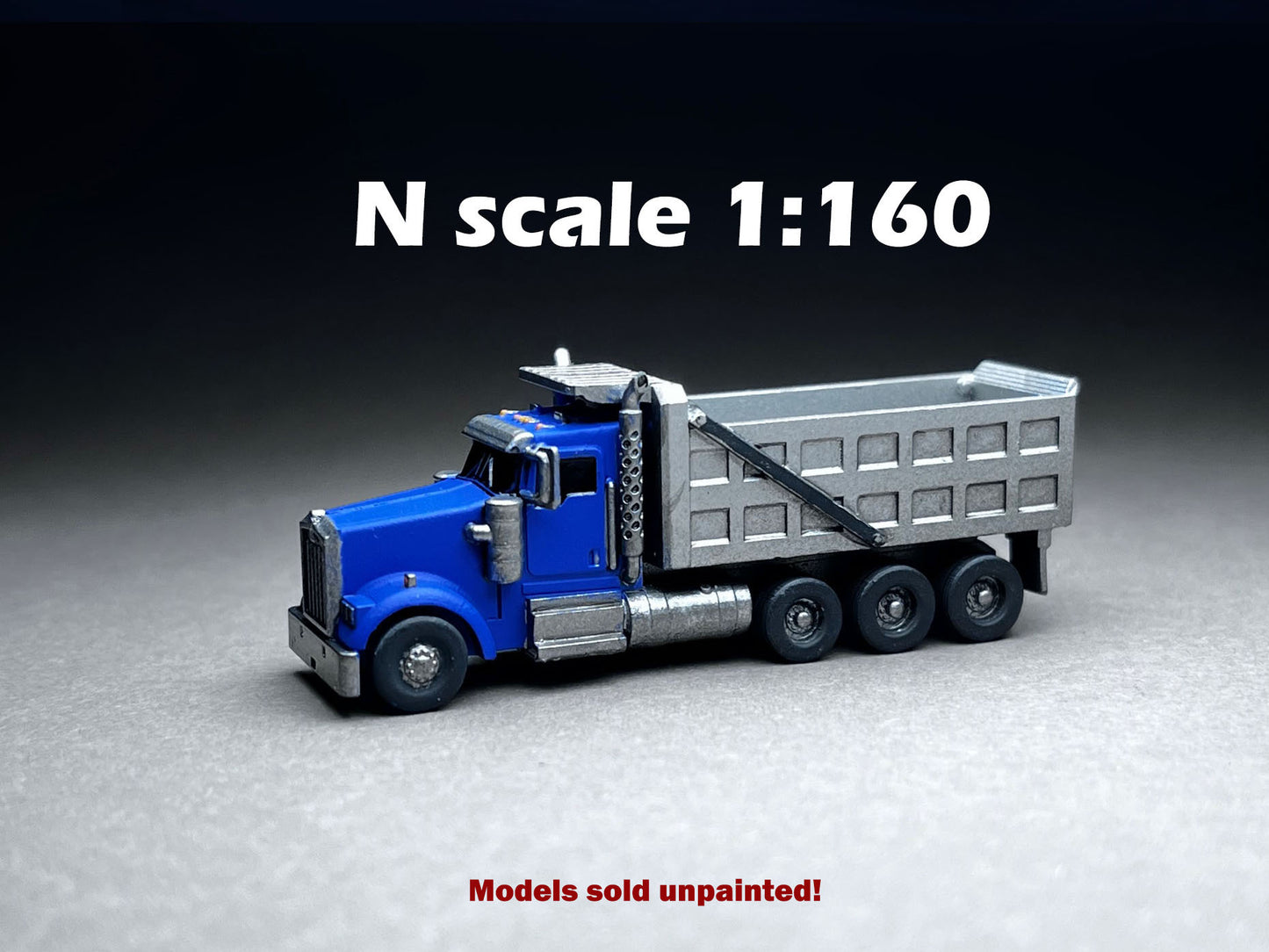 UNPAINTED N Scale (1:160 or 12mm) W900 Dump Truck - NOT A TOY