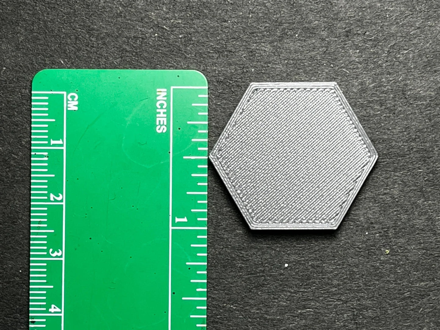 6-8mm scale - 10x HEX bases, flat sides, PLA printed- UNPAINTED, This is not a toy!