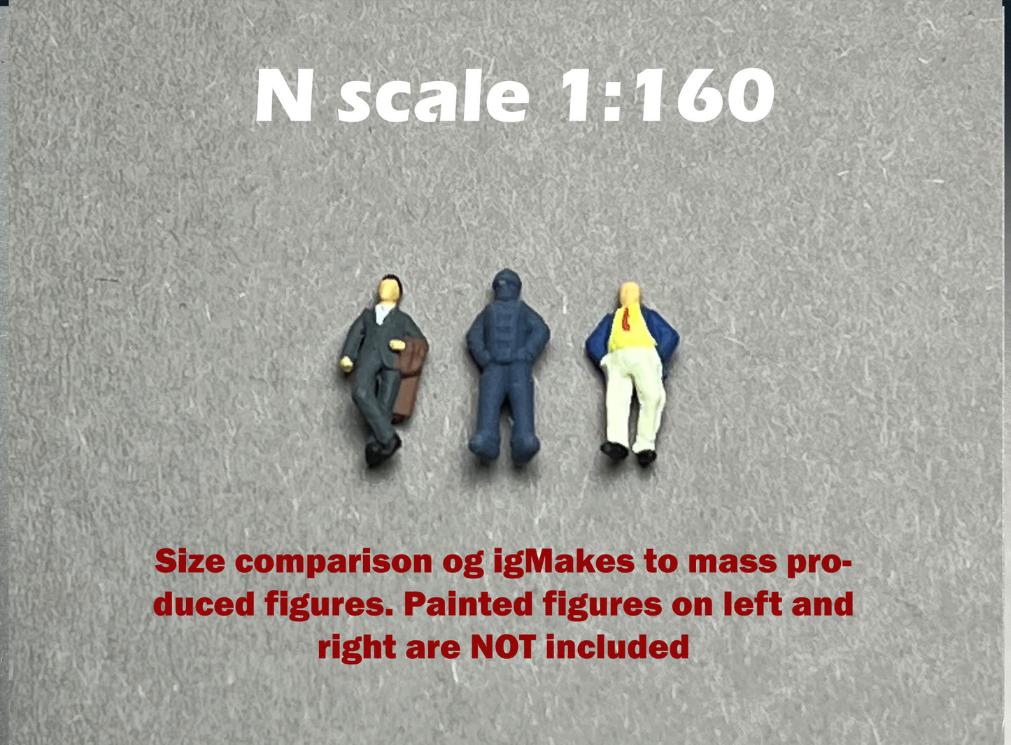 N Scale (1:160) UNPAINTED - BASELESS 16x Service Engineers in 8 Poses NOT a toy!