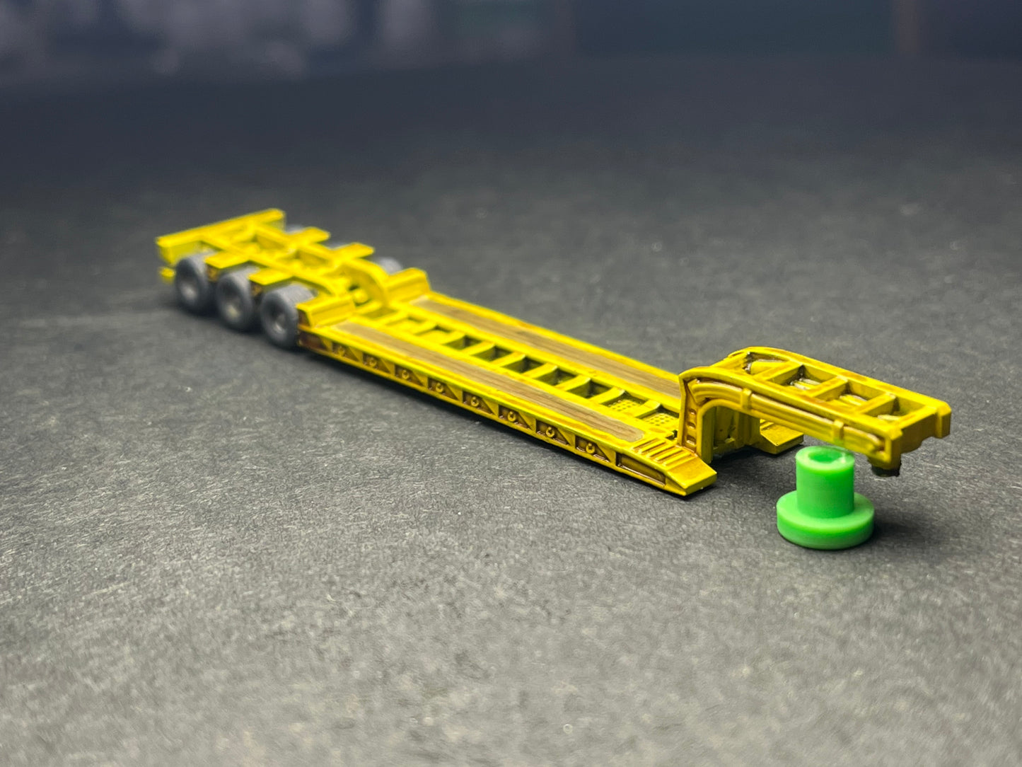 PAINTED N Scale (1:160) Excavator - RGN Lowboy (Yellow)