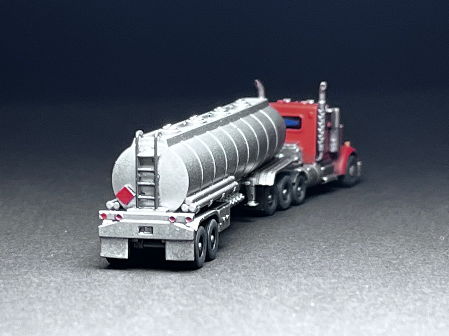 UNPAINTED N Scale (1:160 or 12mm) W900 Semi with Fuel Tanker Trailer - NOT A TOY