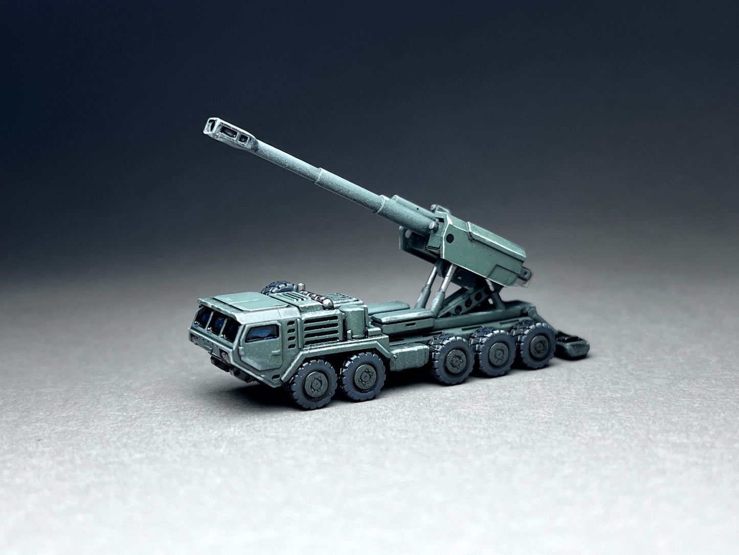 6-8mm scale - One (1) Heavy Tactical Truck - LR Artillery - UNPAINTED, This is NOT a toy!