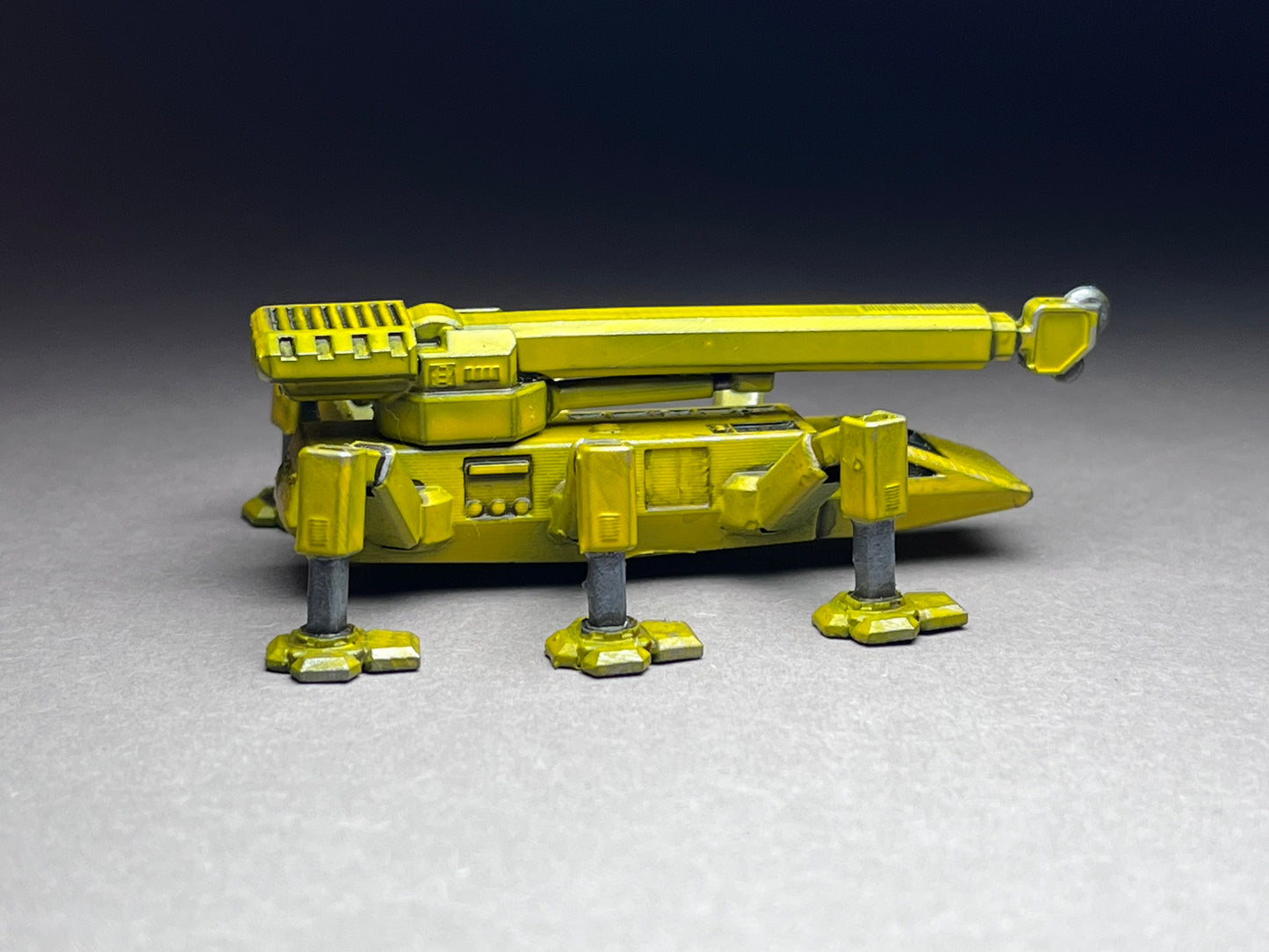 6-8mm scale - All-Terrain Heavy Crane Walker - Variant B (folded, in-transport) - large vehicle (3.5 inches or 65mm)- UNPAINTED, This is NOT a toy!