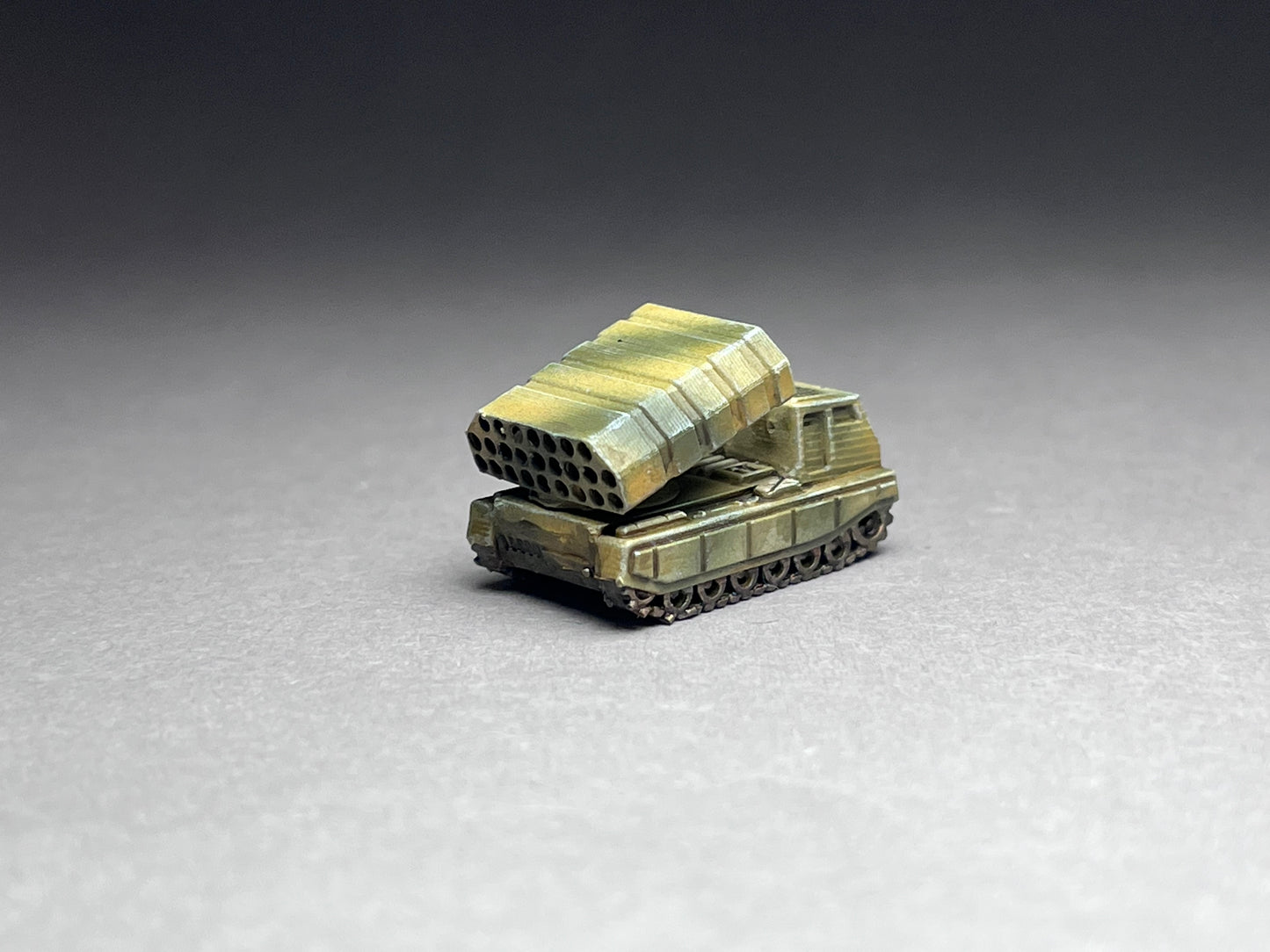 6-8mm scale - One (1) MLRS Multiple Launch Rocket System (1 vehicle, 2 missile pods) -UNPAINTED, This is NOT a toy!