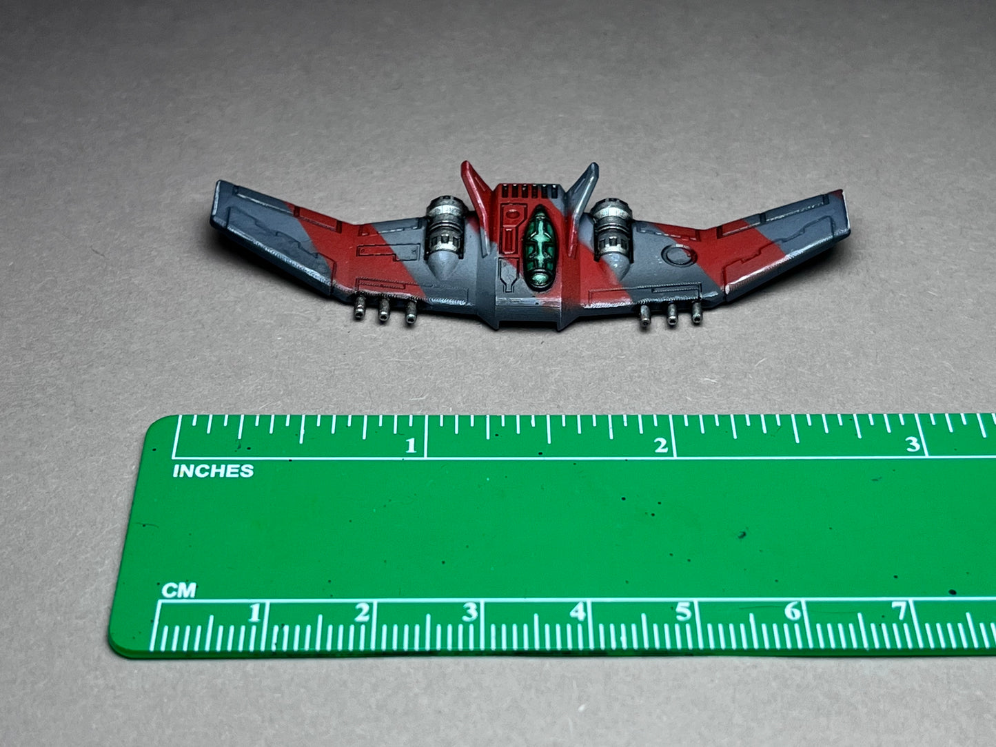 6-8mm scale - Devilfish - Heavy Delta Fighter with 8 weapons - UNPAINTED, This is NOT a toy!