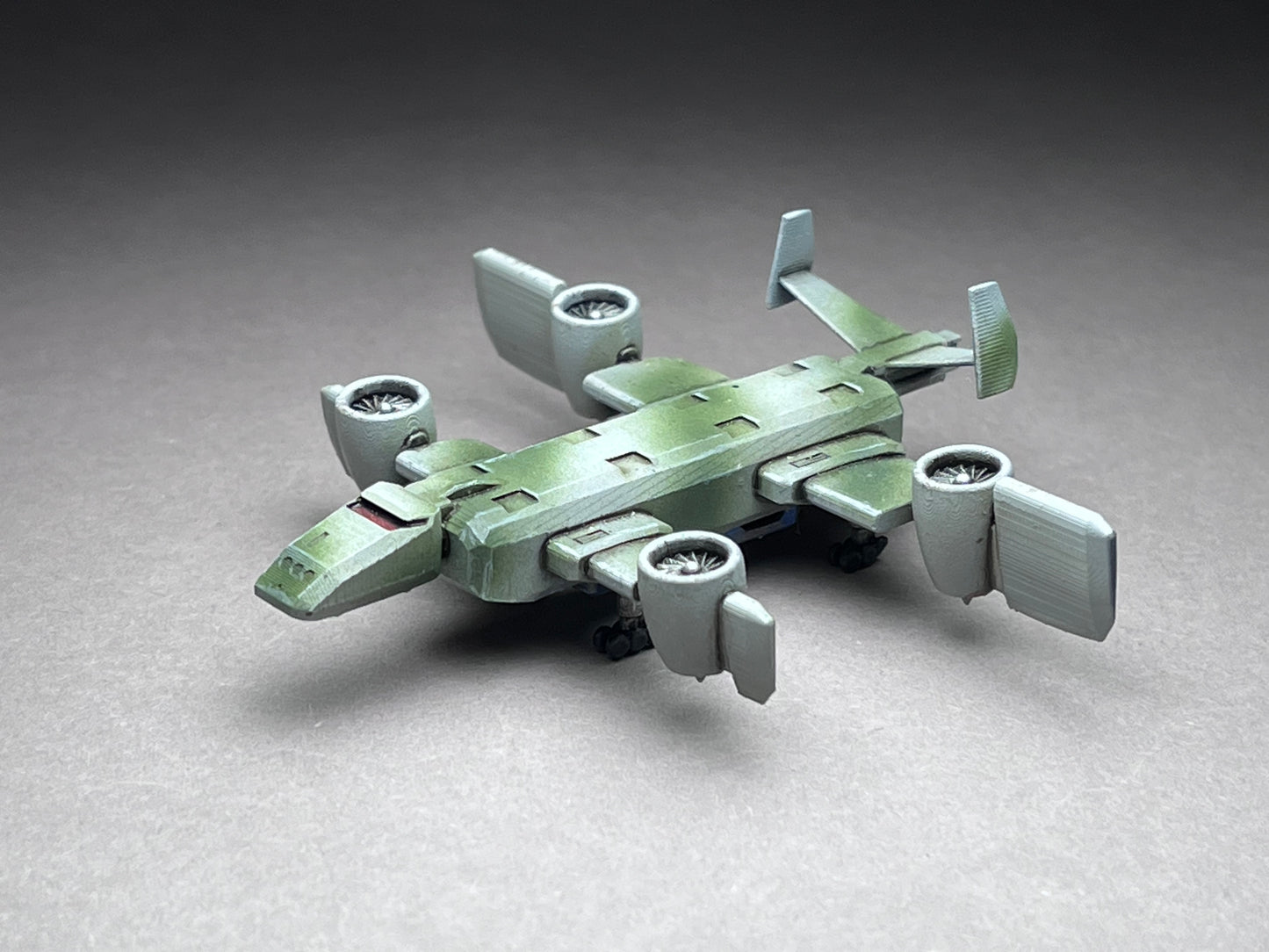 6-8mm scale - VTOL-One (Hopper) 75mm width - one (1) aircraft inlcuded - UNPAINTED, This is NOT a toy!