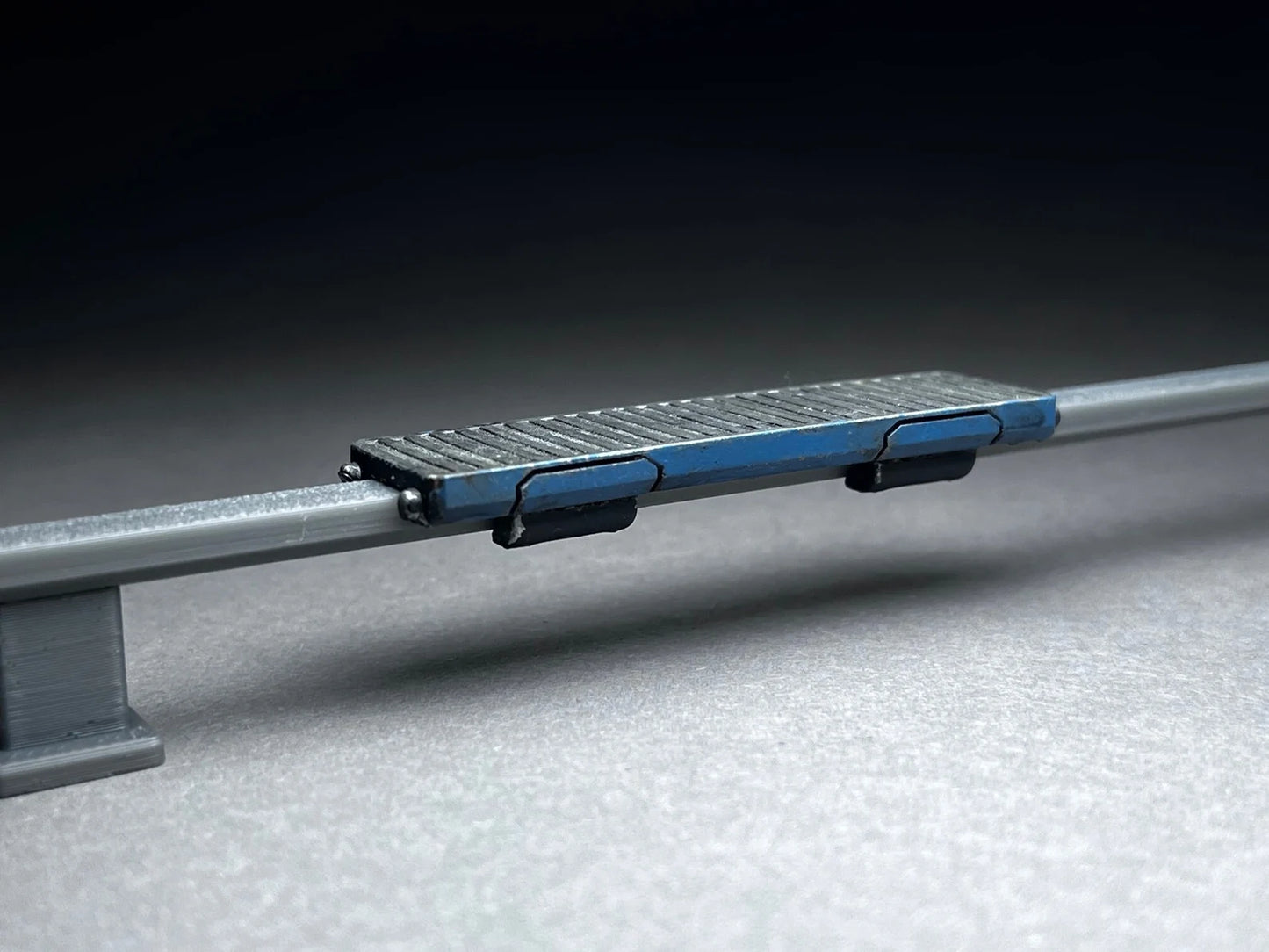 6-8mm scale - Monorail Flatbed Car - UNPAINTED, This is NOT a toy - tracks are not included, please read description!