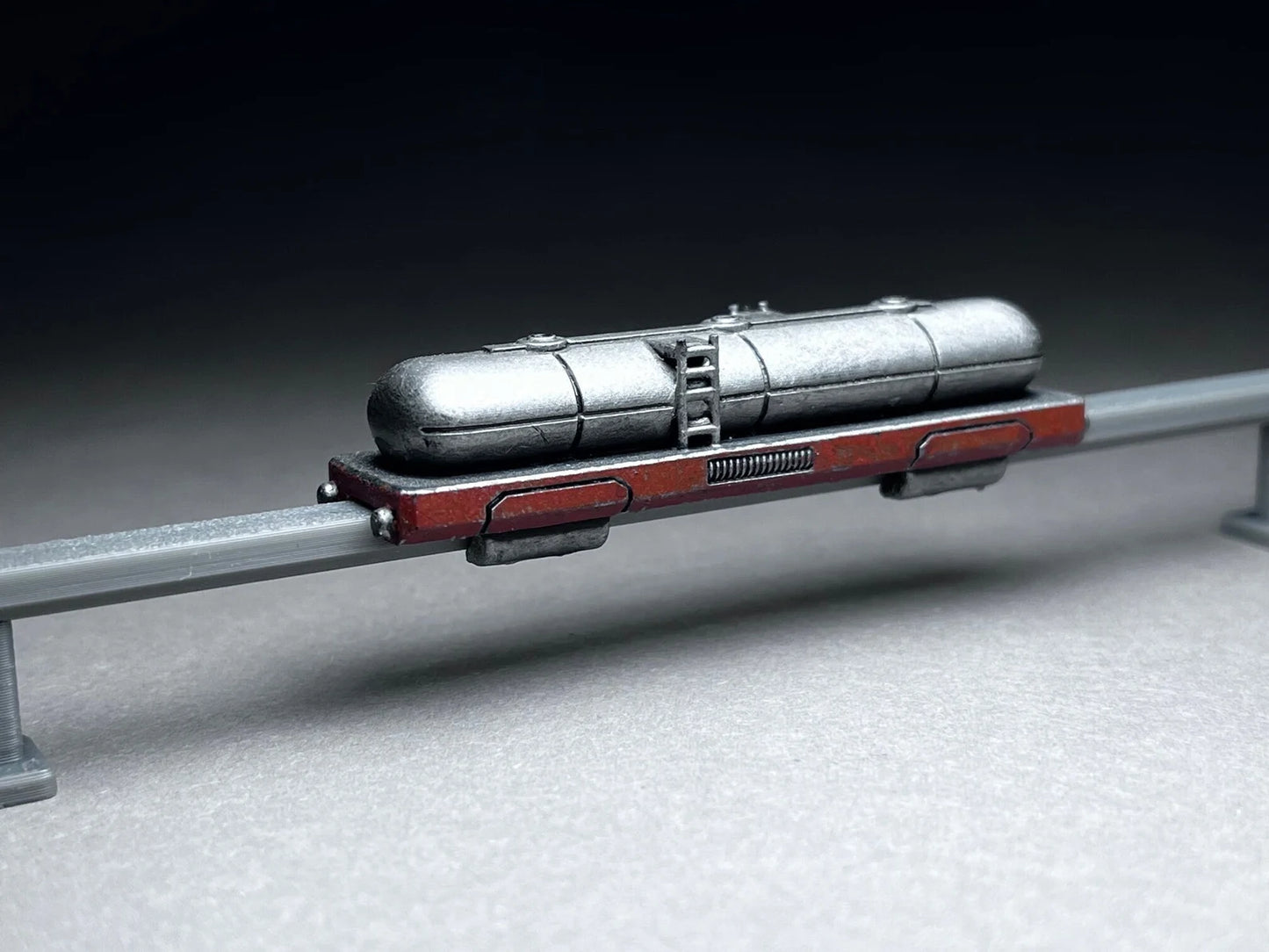 6-8mm scale - Monorail Tanker Car - UNPAINTED, This is NOT a toy - tracks are not included, please read description!