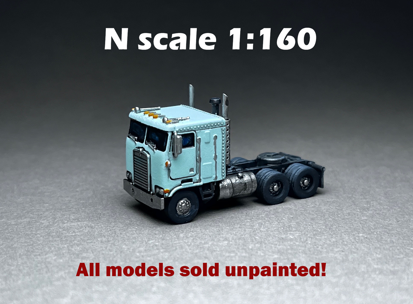 UNPAINTED N Scale (1:160 or 12mm) K100 COE Sleeper Cab (truck only) - NOT A TOY