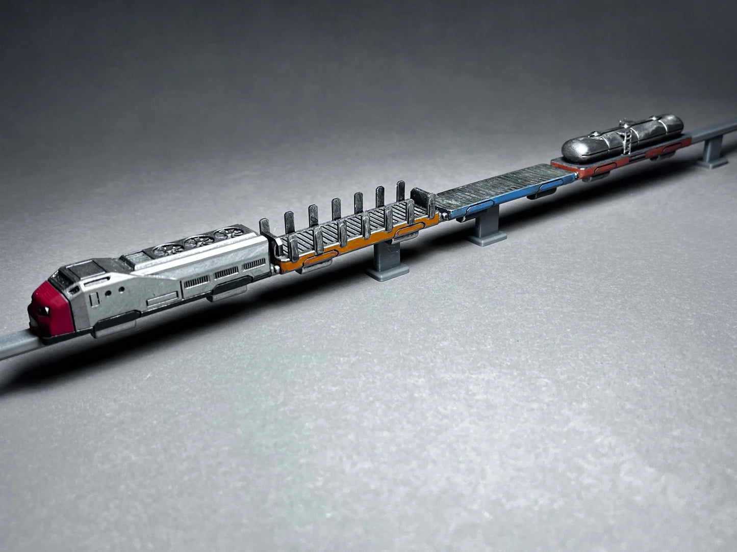 6-8mm scale - Monorail CURVED track (x8) - 90 deg total turn with 3' radius - UNPAINTED, This is NOT a toy - please read description!