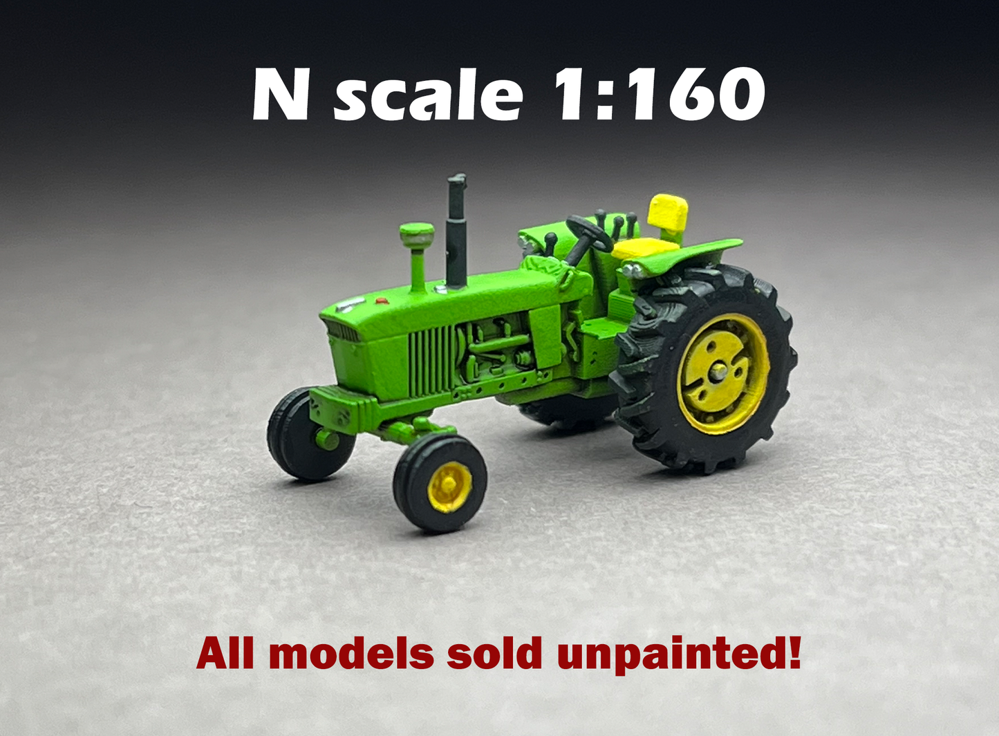UNPAINTED N Scale (1:160 or 12mm) Model 4020 tractor - NOT A TOY