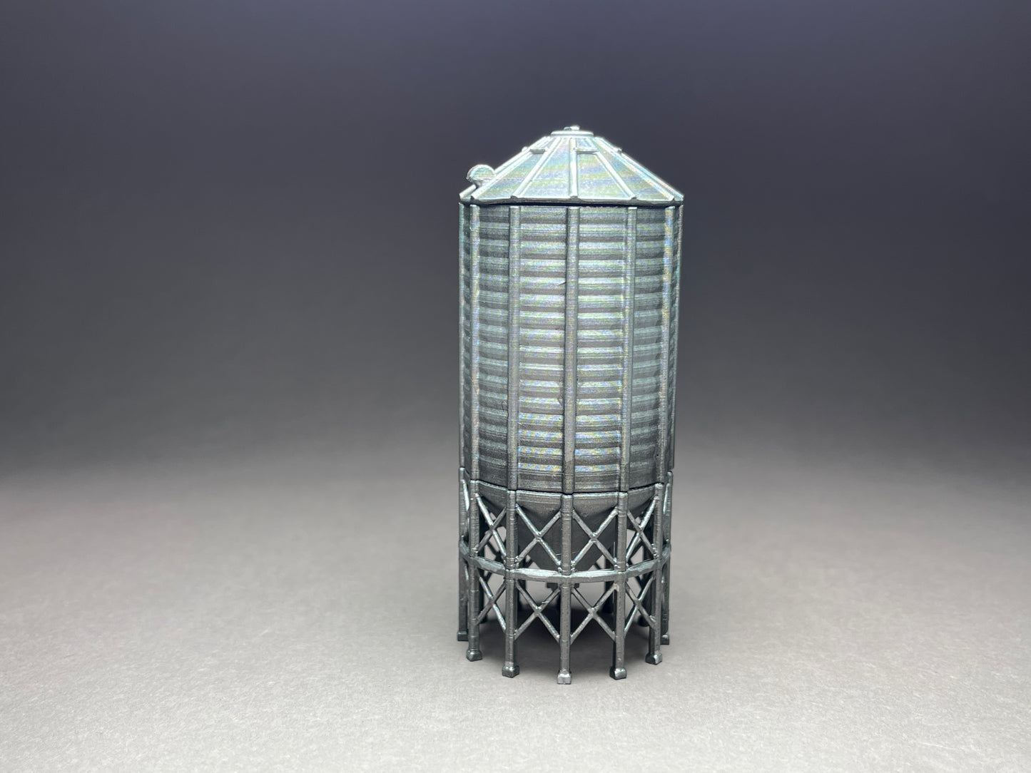 UNPAINTED N Scale (1:160 or 12mm) Large steel grain silo - NOT A TOY