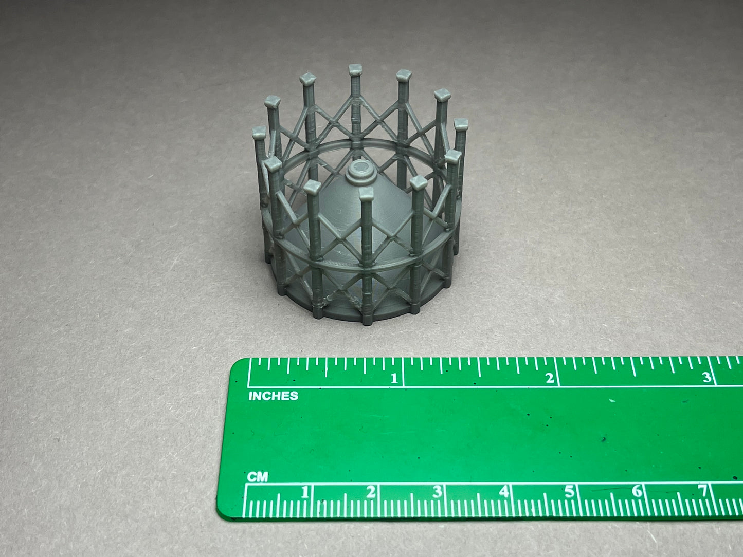 UNPAINTED N Scale (1:160 or 12mm) Large steel grain silo - NOT A TOY