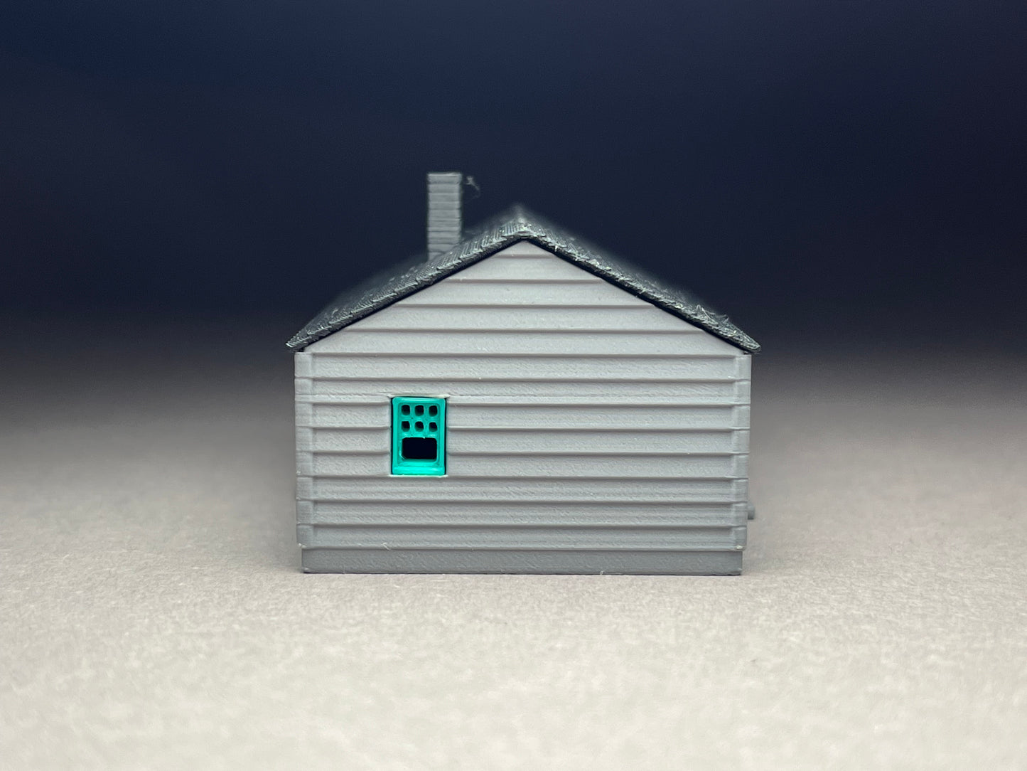 N Scale printed in COLOR! Crackerbox House base model. Requires assembly. NOT a toy!