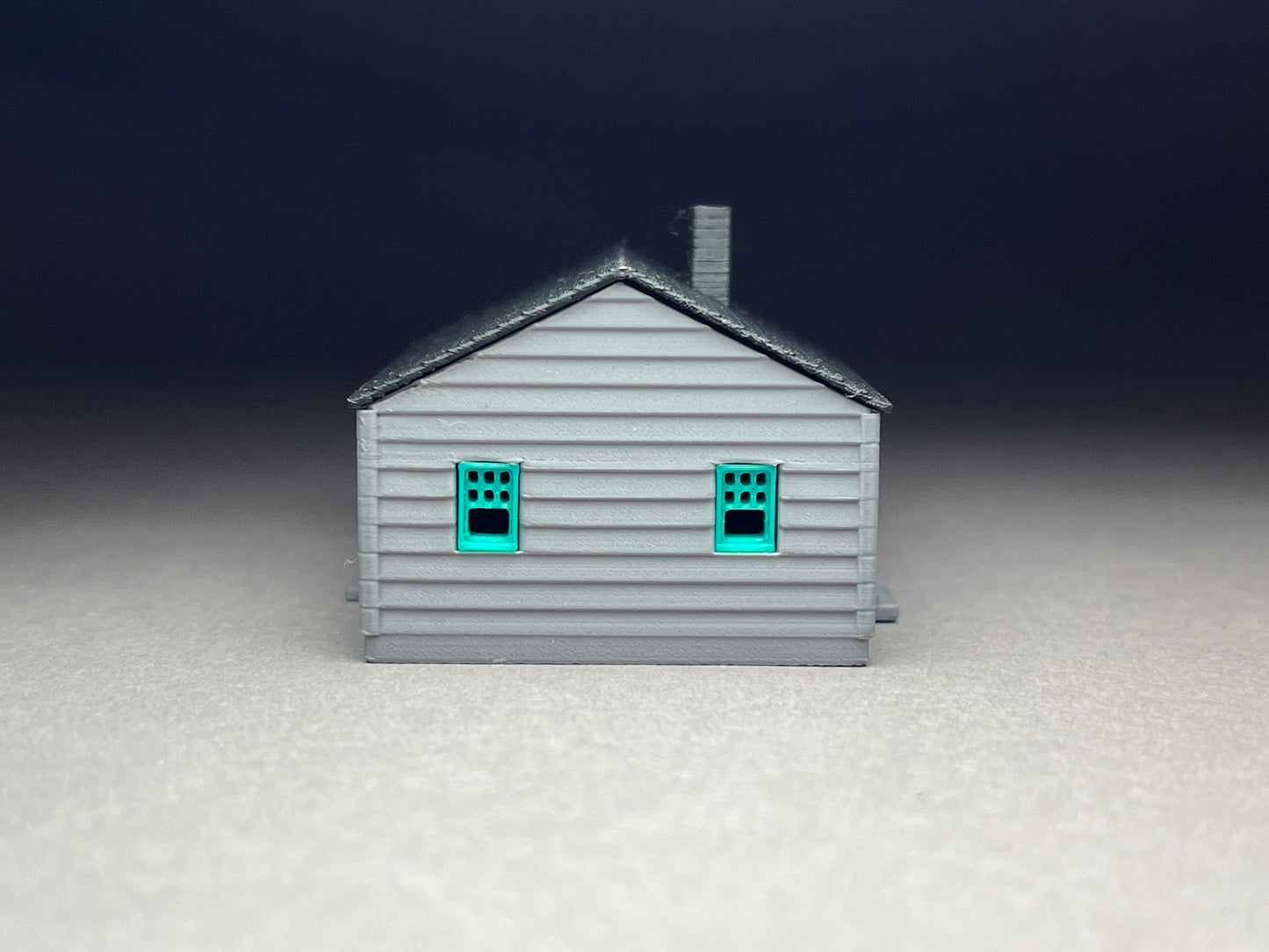 N Scale printed in COLOR! Crackerbox House base model. Requires assembly. NOT a toy!