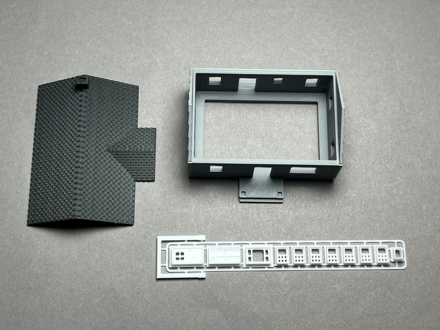 N Scale printed in COLOR! Crackerbox House with awning. Requires assembly. NOT a toy!