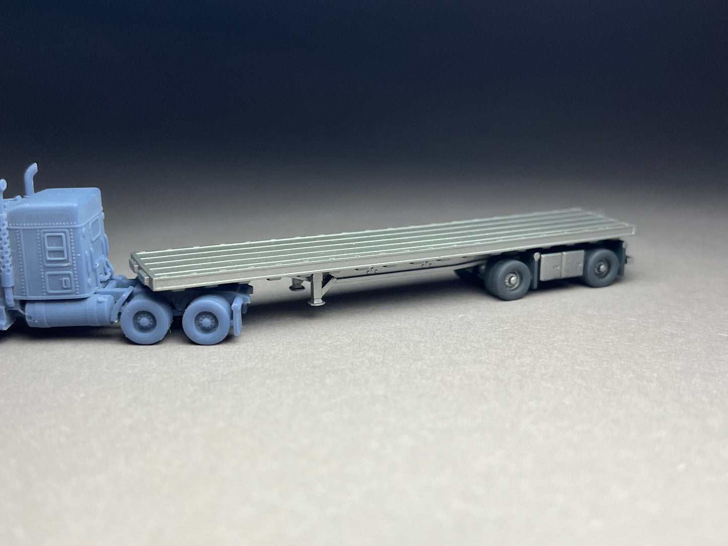 UNPAINTED N Scale (1:160 or 12mm) v2 Flatbed Trailer (trailer only) - NOT A TOY