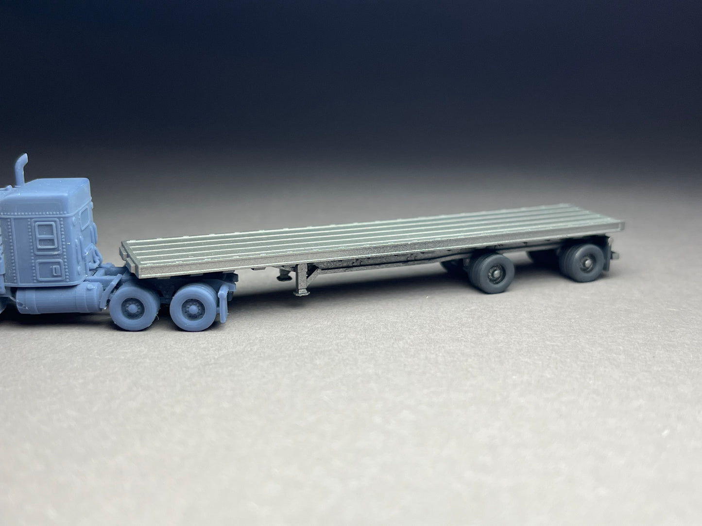 UNPAINTED N Scale (1:160 or 12mm) v2 Flatbed Trailer (trailer only) - NOT A TOY