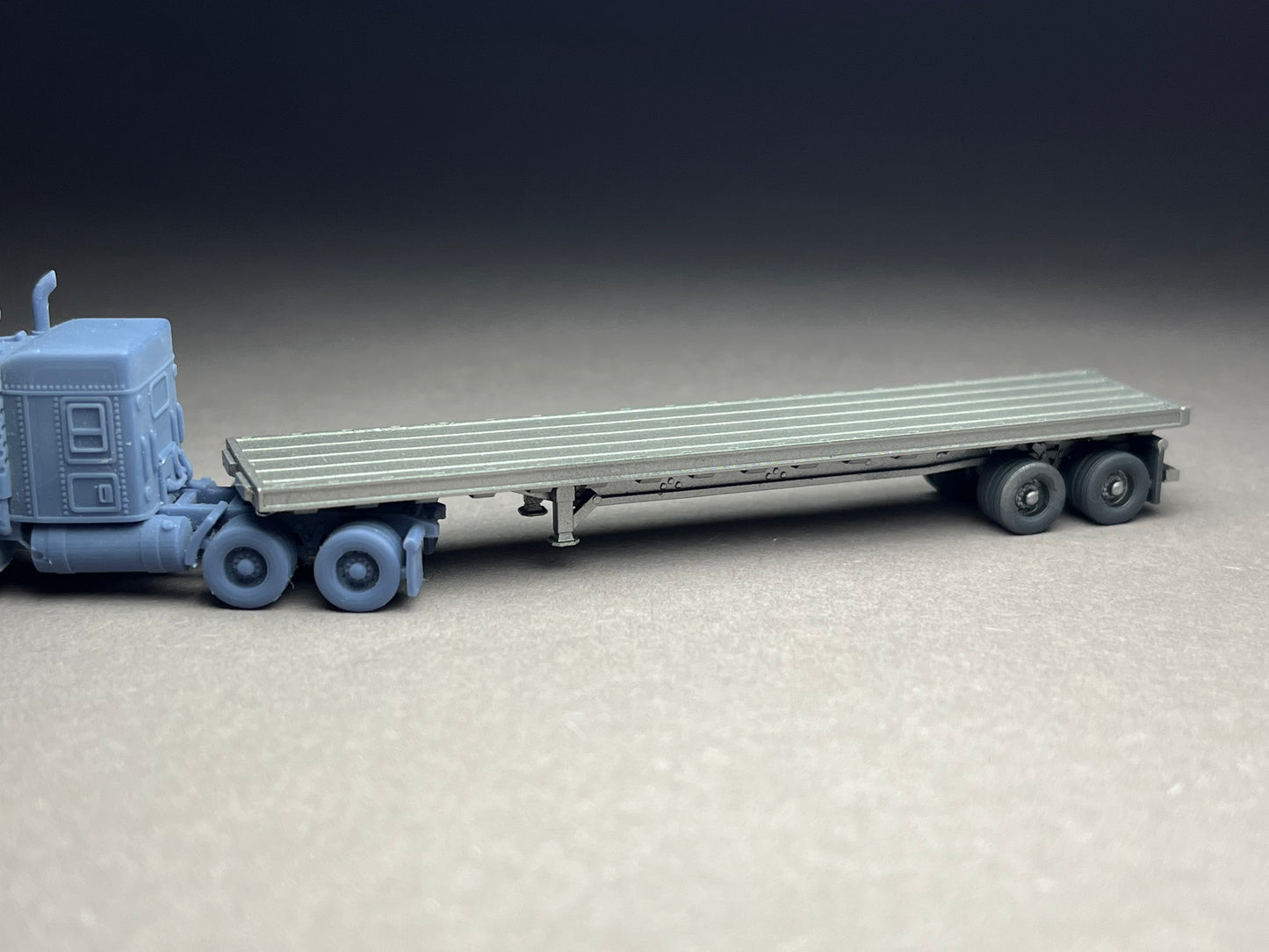 UNPAINTED N Scale (1:160 or 12mm) v2 Flatbed Trailer (trailer only) - NOT A TOY