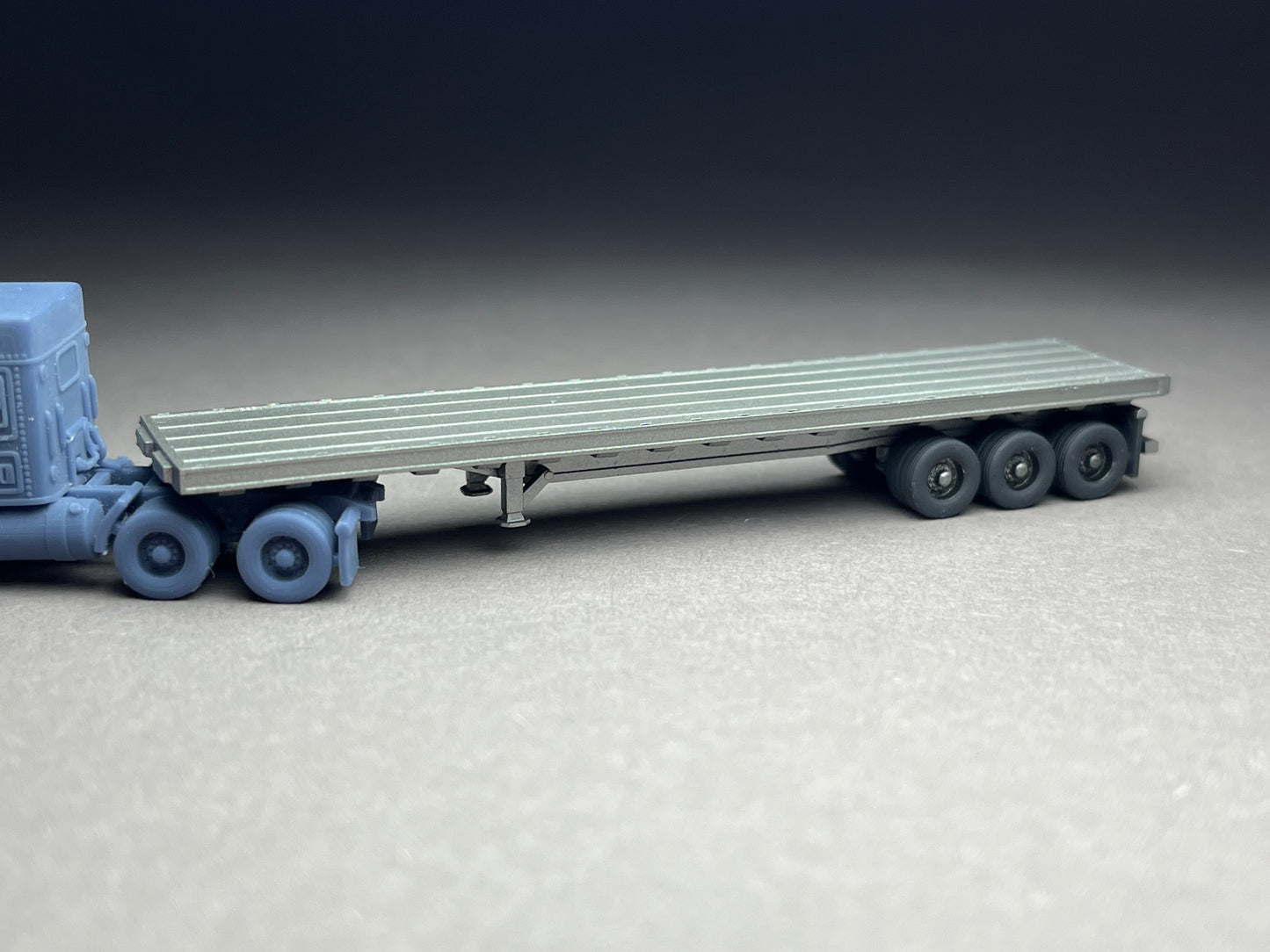 UNPAINTED N Scale (1:160 or 12mm) v2 Flatbed Trailer (trailer only) - NOT A TOY