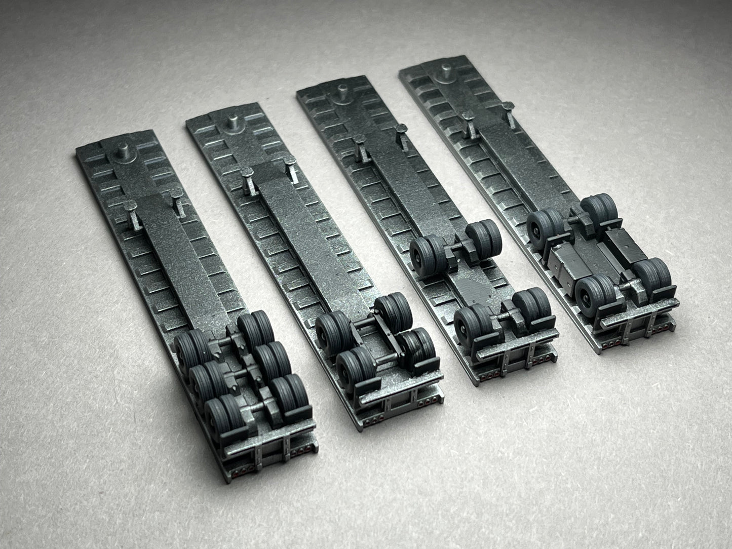 UNPAINTED N Scale (1:160 or 12mm) v2 Flatbed Trailer (trailer only) - NOT A TOY