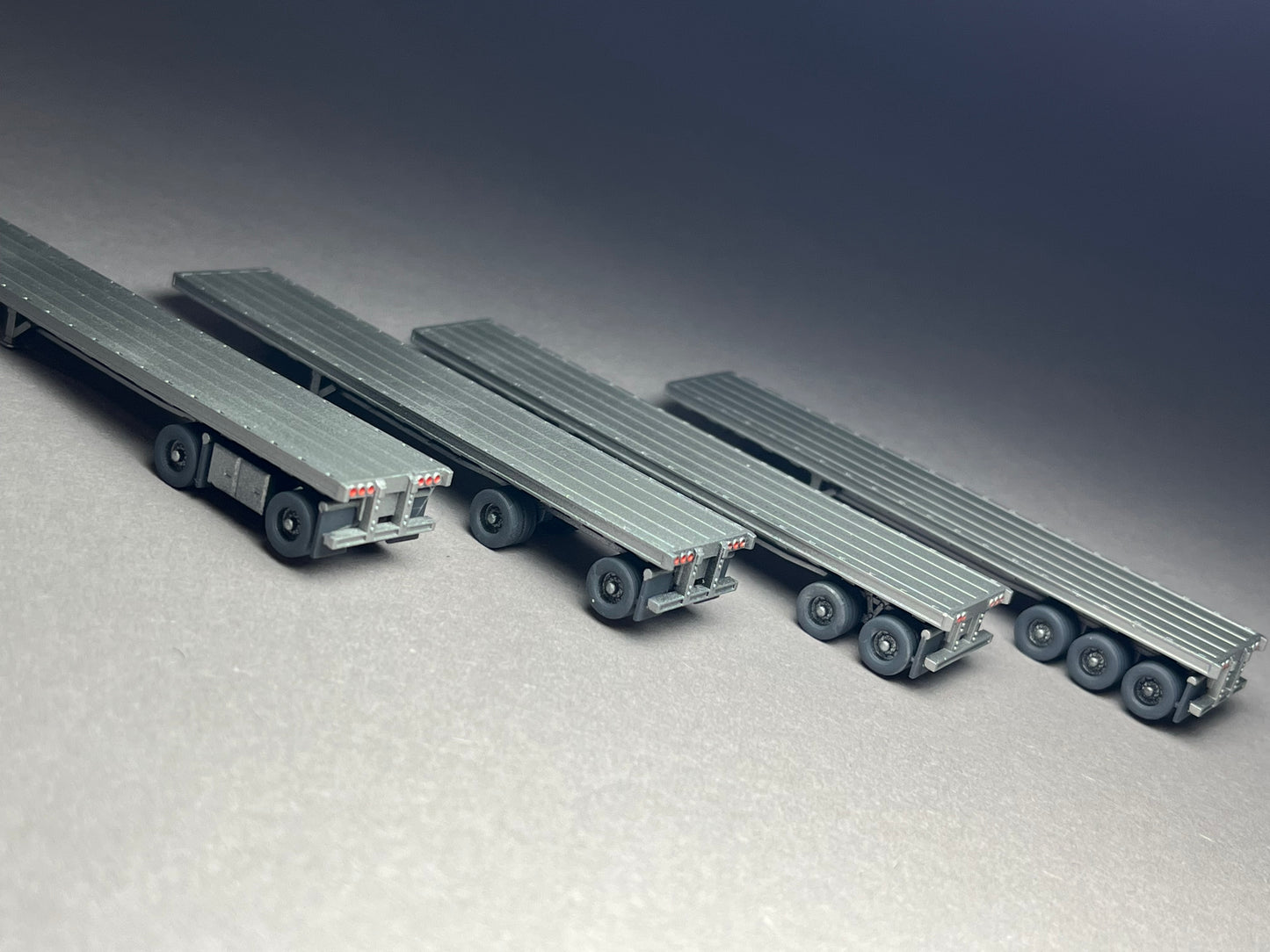 UNPAINTED N Scale (1:160 or 12mm) v2 Flatbed Trailer (trailer only) - NOT A TOY