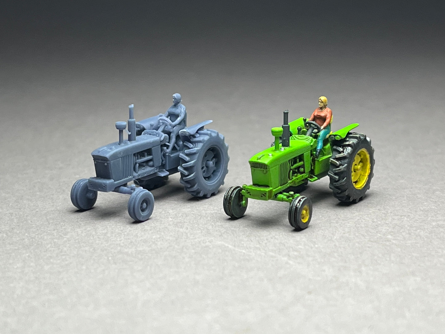 UNPAINTED N Scale (1:160 or 12mm) One (1) Model 4020 Female driver w harrow - NOT A TOY