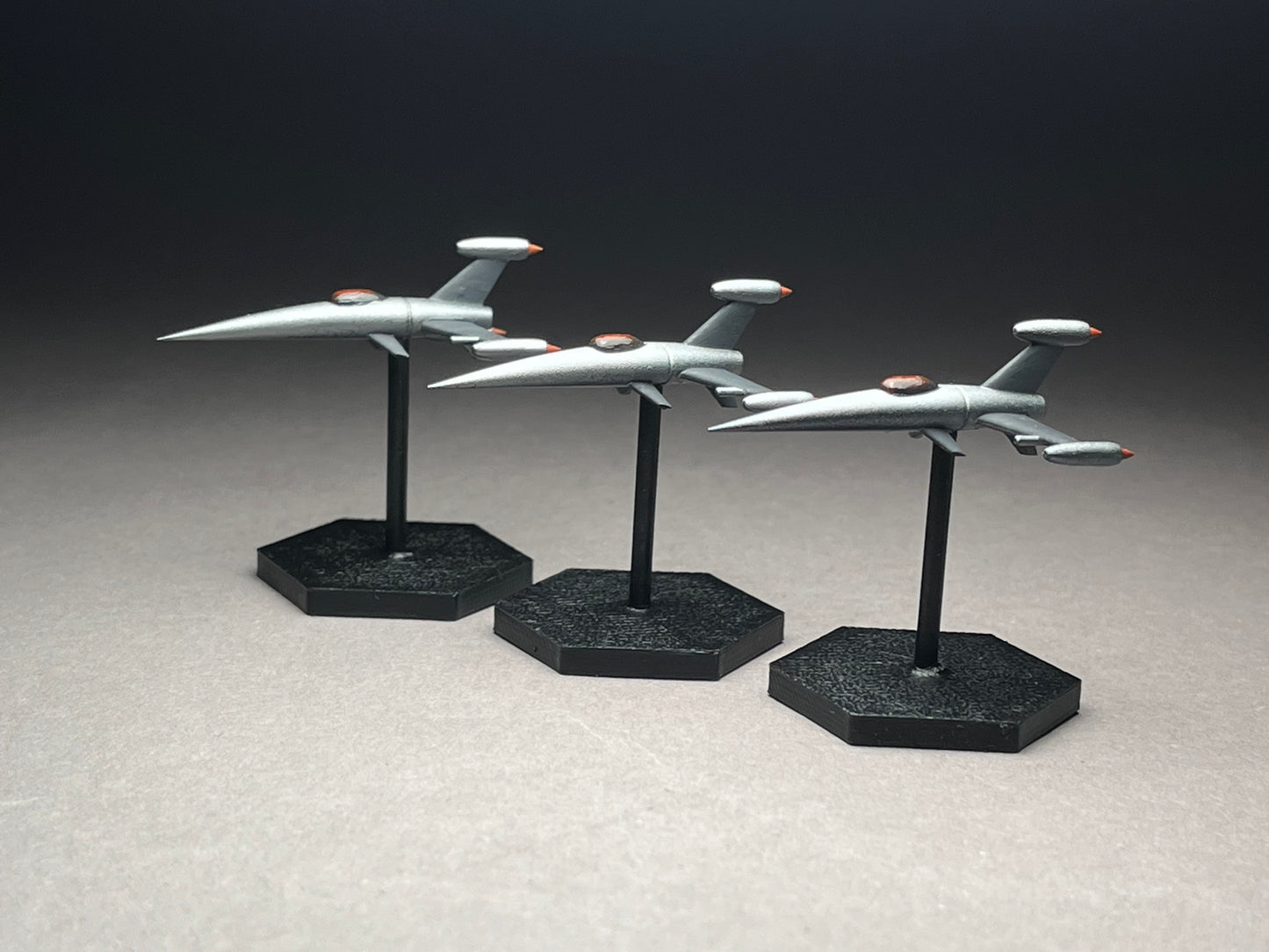 6-8mm scale - Retro Rocket v2, 40mm length, UNPAINTED, This is NOT a toy!