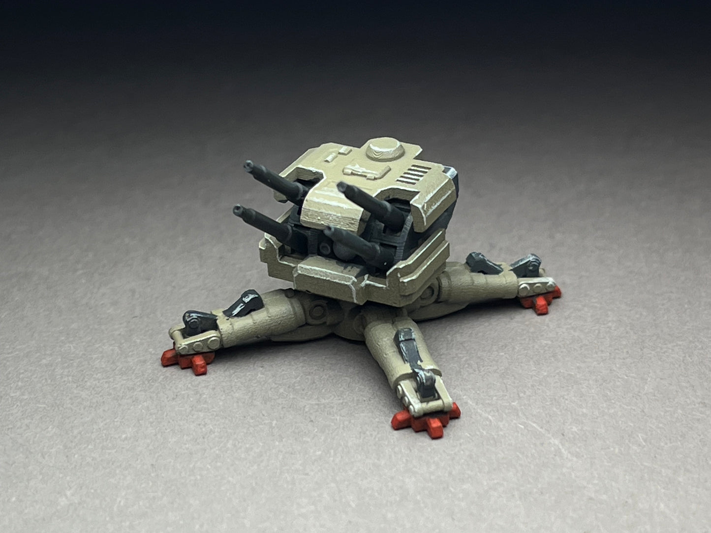 6-8mm scale - ONE (1) - Emplaced Quad-J - UNPAINTED, This is NOT a toy!