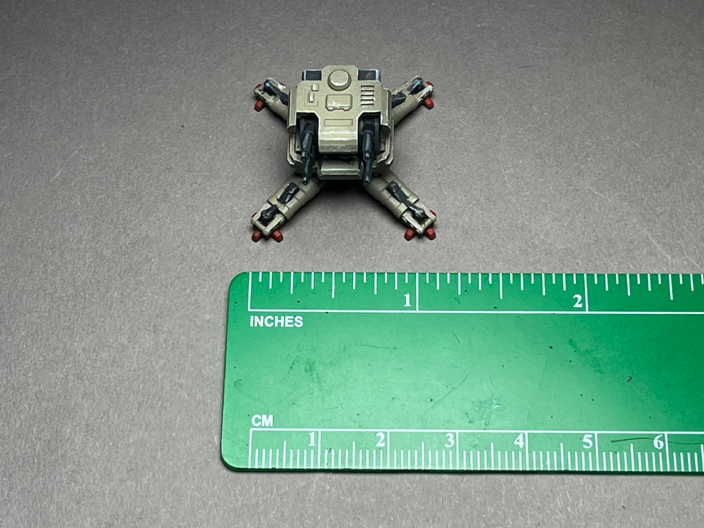 6-8mm scale - ONE (1) - Emplaced Quad-J - UNPAINTED, This is NOT a toy!