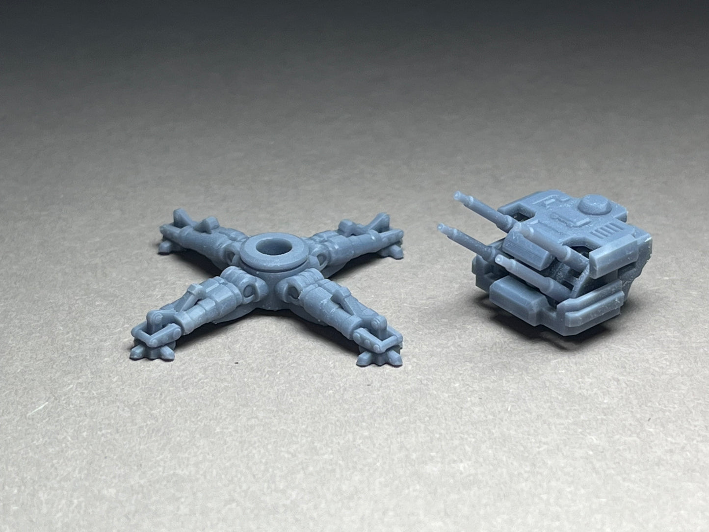 6-8mm scale - ONE (1) - Emplaced Quad-J - UNPAINTED, This is NOT a toy!
