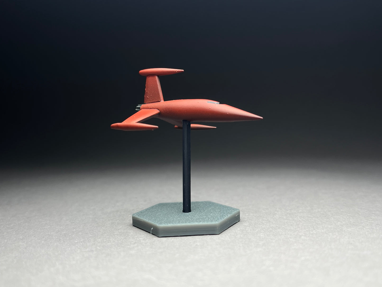 6-8mm scale - Retro Rocket ZX, 40mm length, UNPAINTED, This is NOT a toy!
