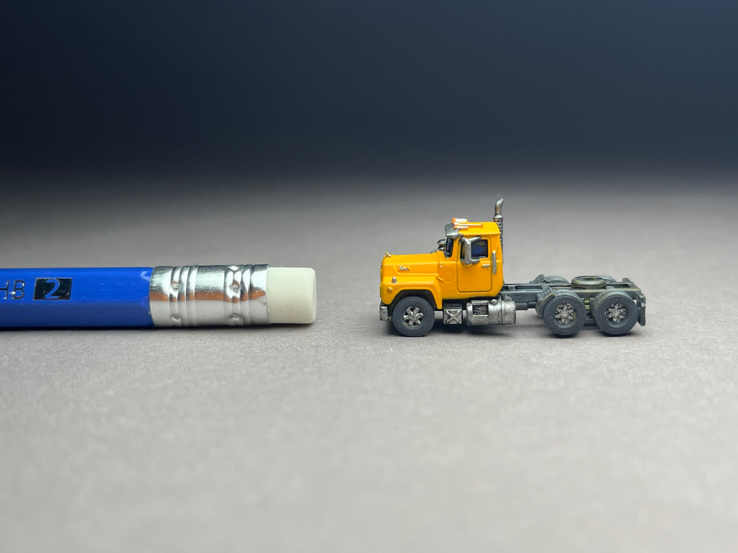Z Scale (1:220) UNPAINTED One (1) American Bullkdog R-series Semi Truck - NOT a toy!