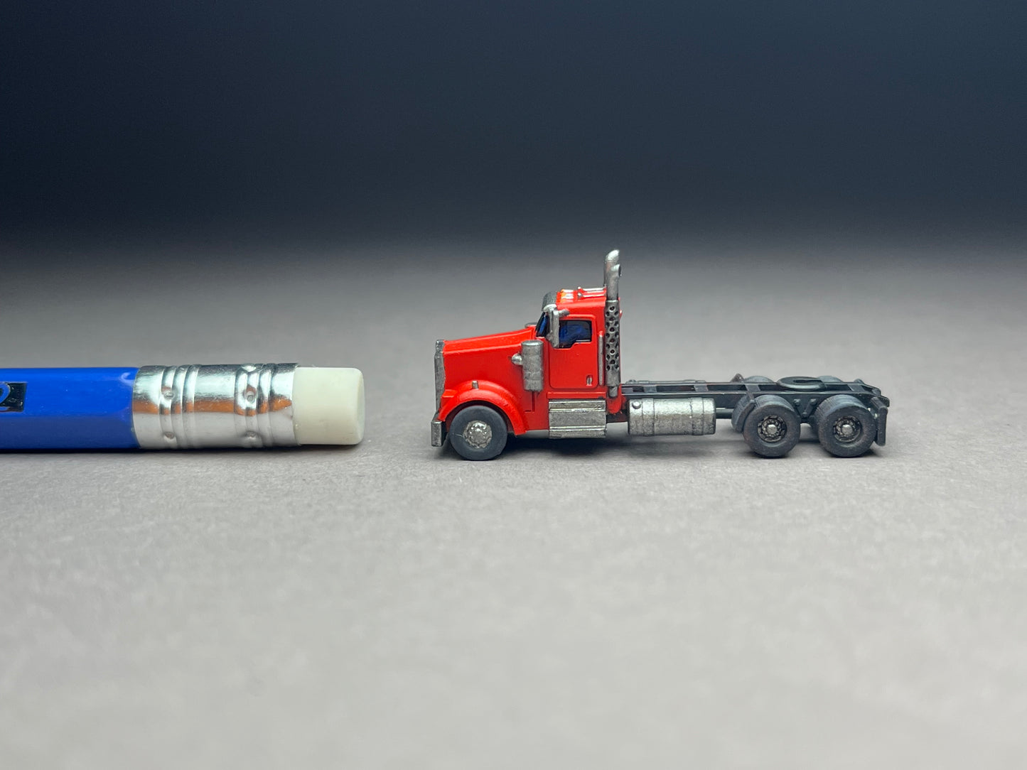 Z Scale (1:220) UNPAINTED One (1) American W900 Semi Truck - NOT a toy!