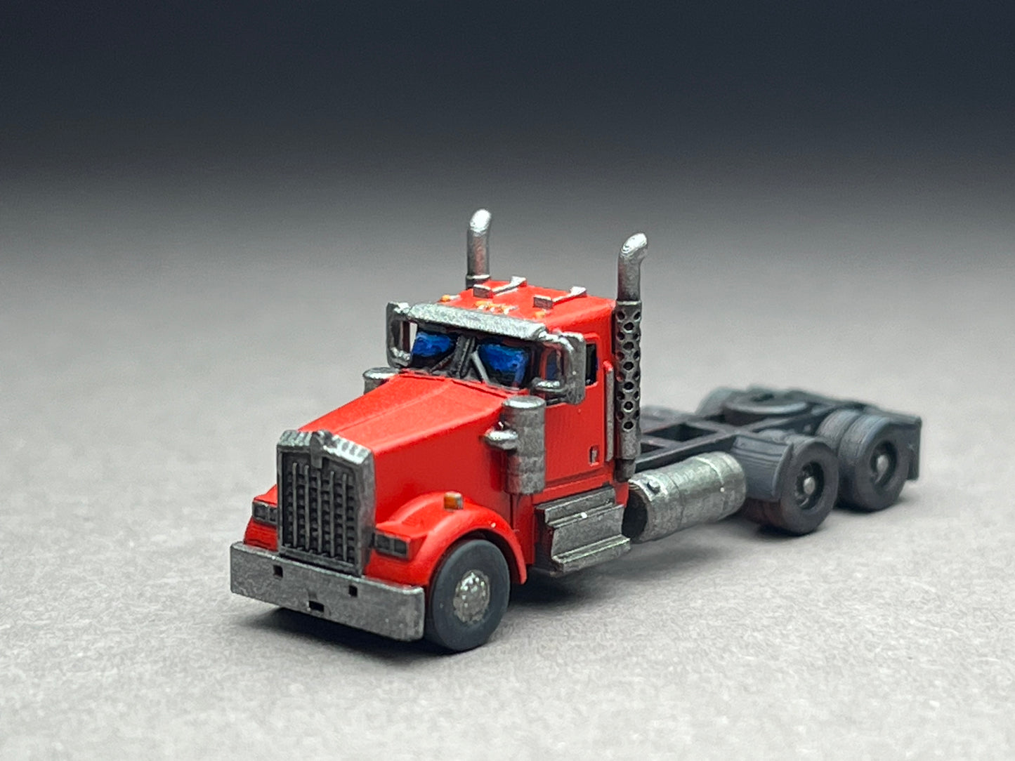 Z Scale (1:220) UNPAINTED One (1) American W900 Semi Truck - NOT a toy!