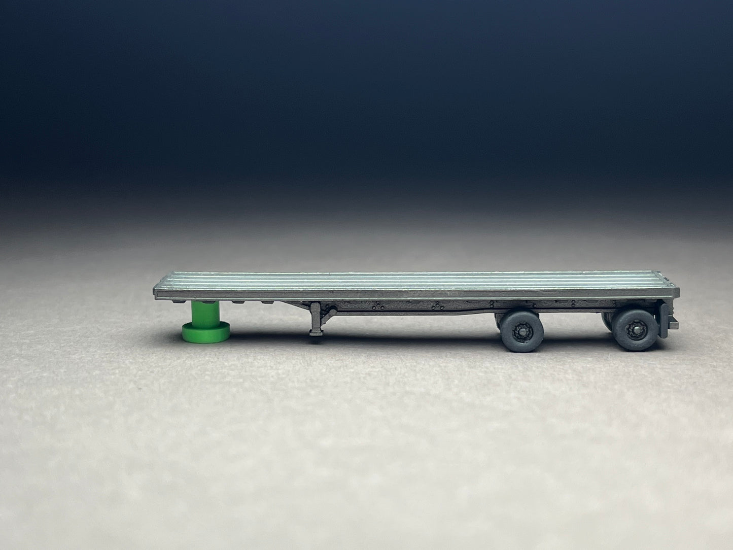 Z Scale (1:220) UNPAINTED One (1) Flatbed Trailer - NOT a toy!