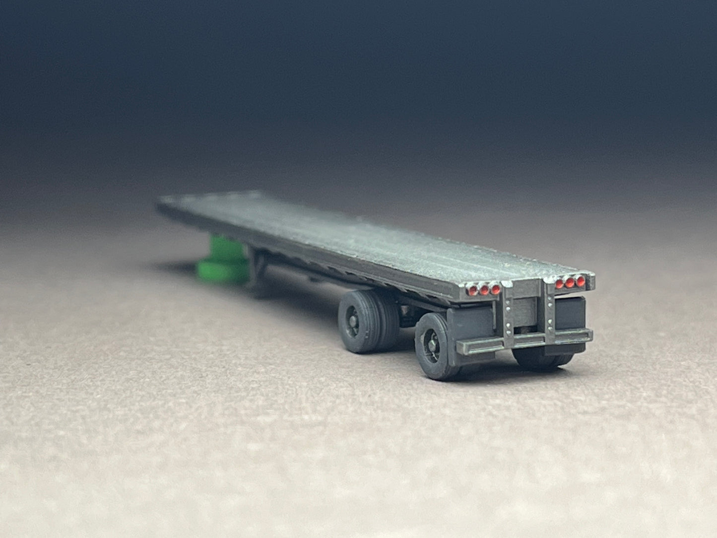 Z Scale (1:220) UNPAINTED One (1) Flatbed Trailer - NOT a toy!