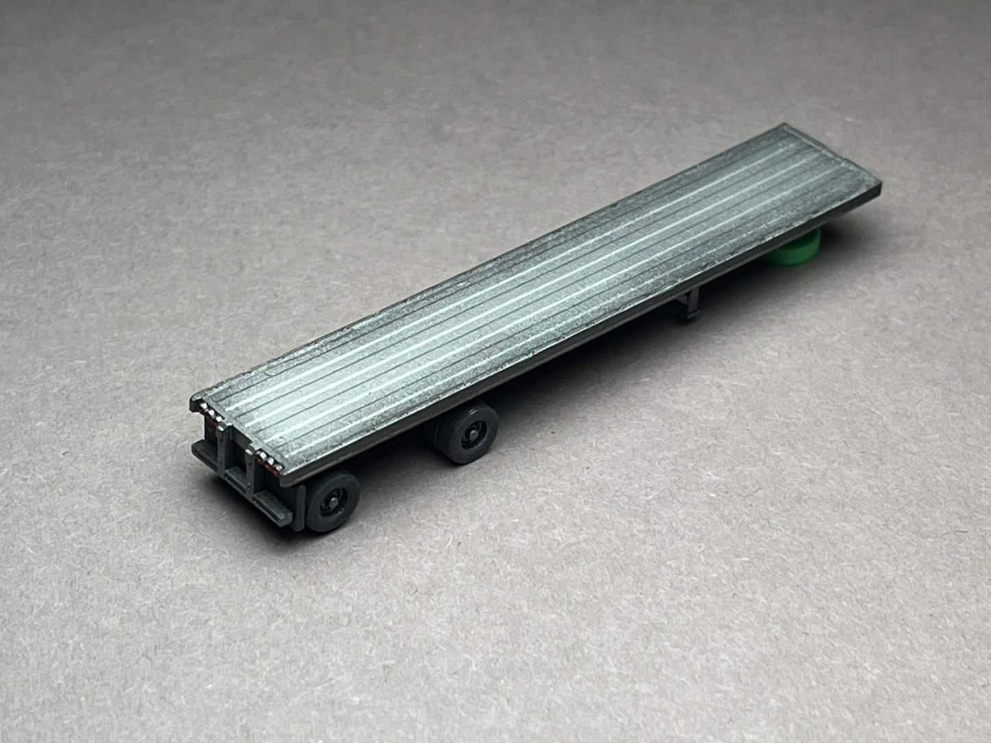Z Scale (1:220) UNPAINTED One (1) Flatbed Trailer - NOT a toy!
