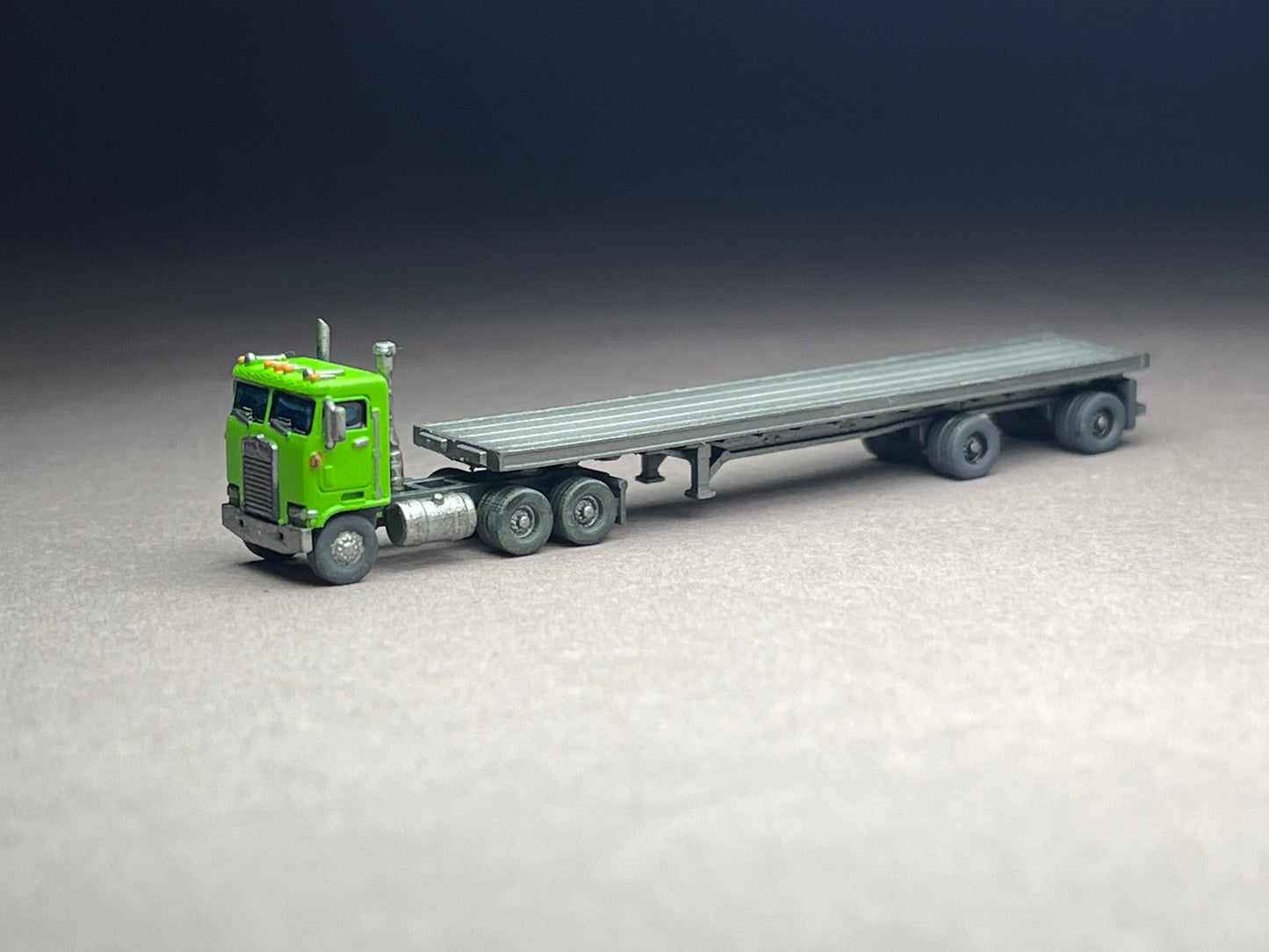 Z Scale (1:220) UNPAINTED One (1) Flatbed Trailer - NOT a toy!