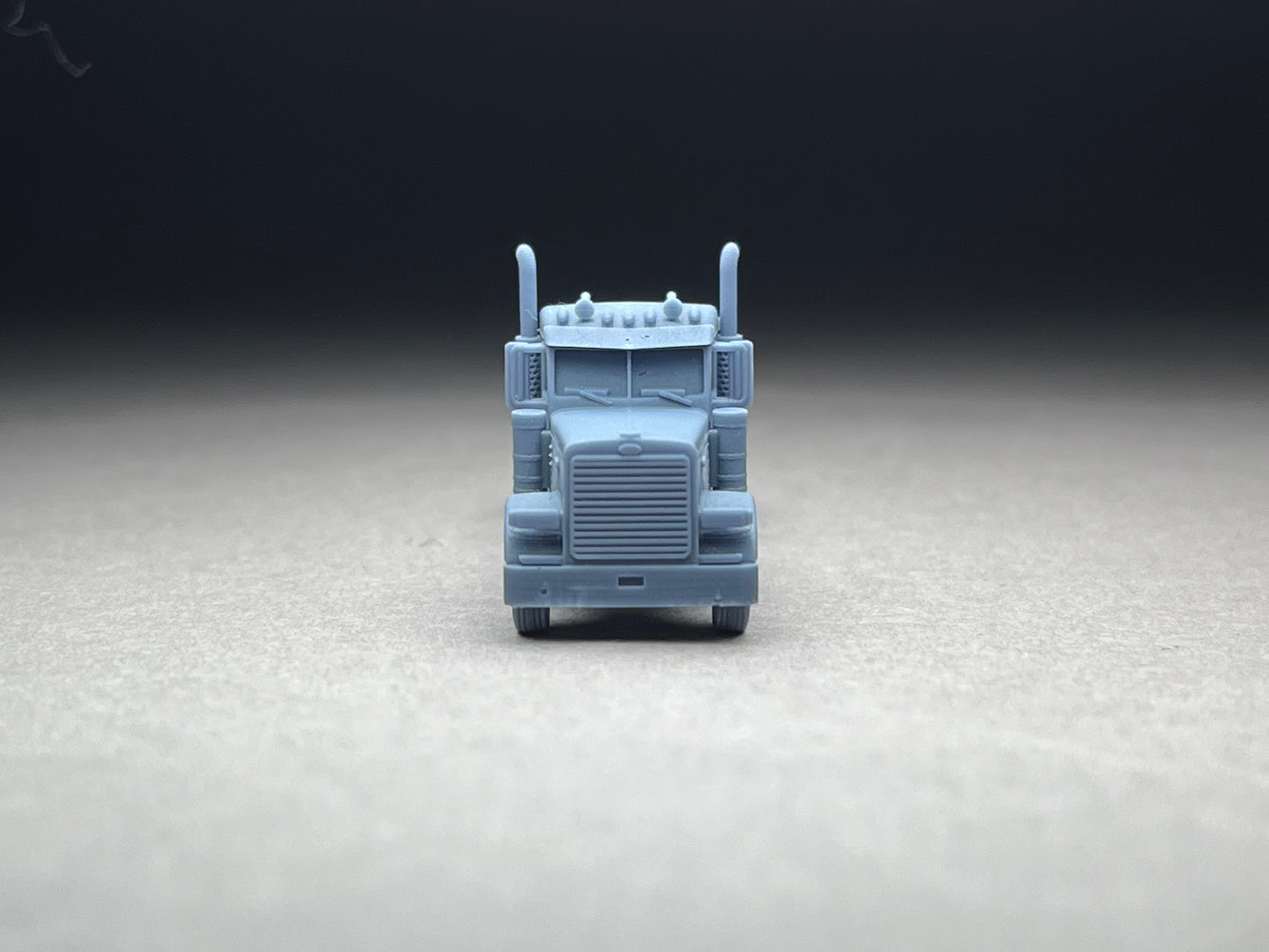 UNPAINTED N Scale (1:160 or 12mm) p379, Long nose, Daycab, Wheelbase 220, factory stacks - NOT a toy!