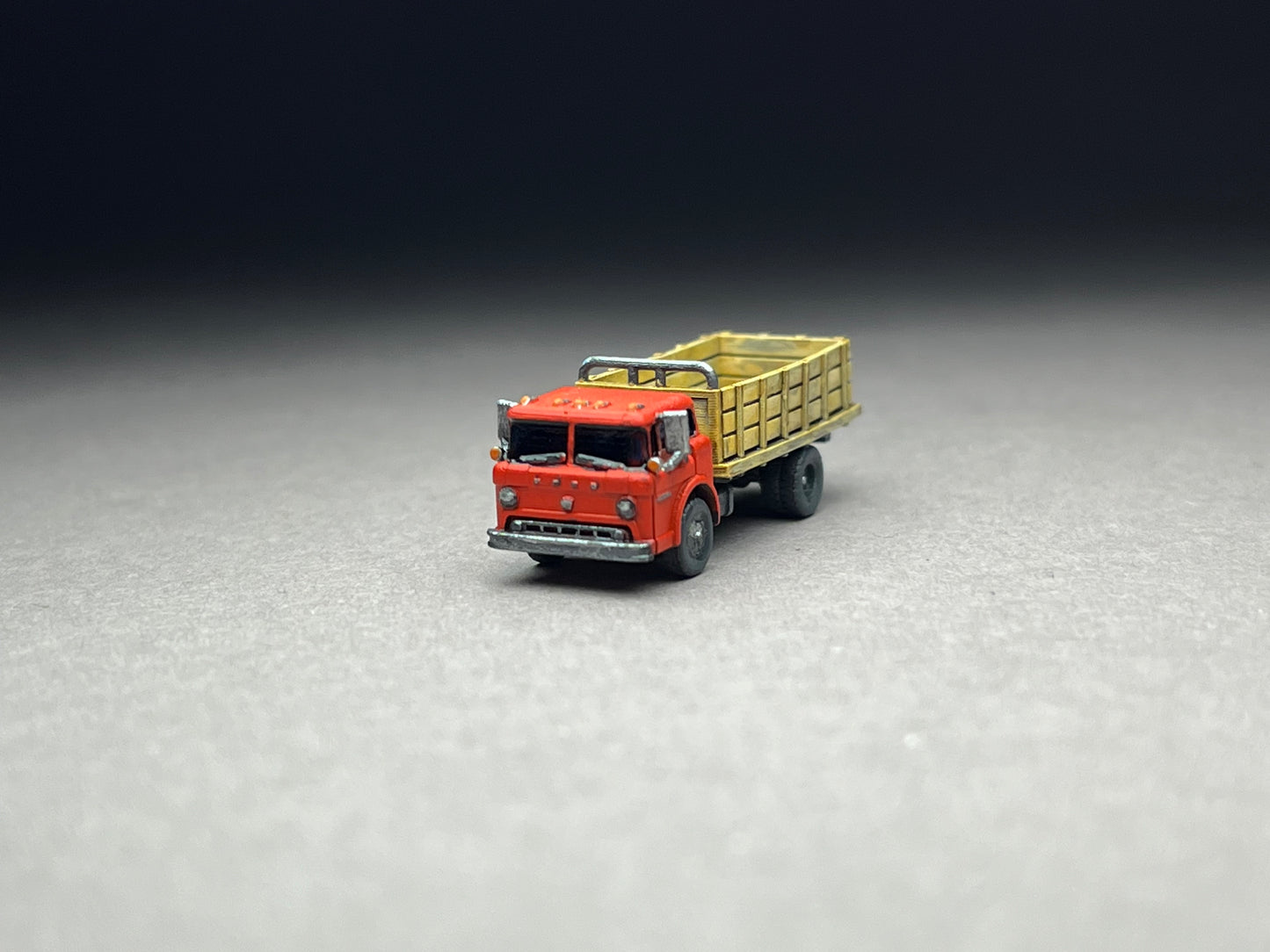 Z Scale (1:220) UNPAINTED One (1) C600 COE stake truck - NOT a toy!