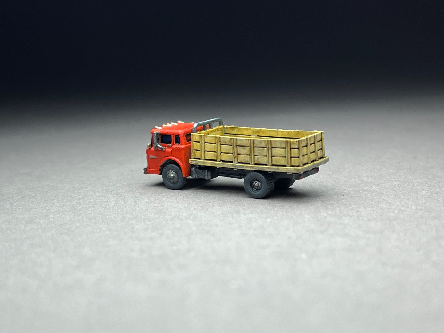 Z Scale (1:220) UNPAINTED One (1) C600 COE stake truck - NOT a toy!