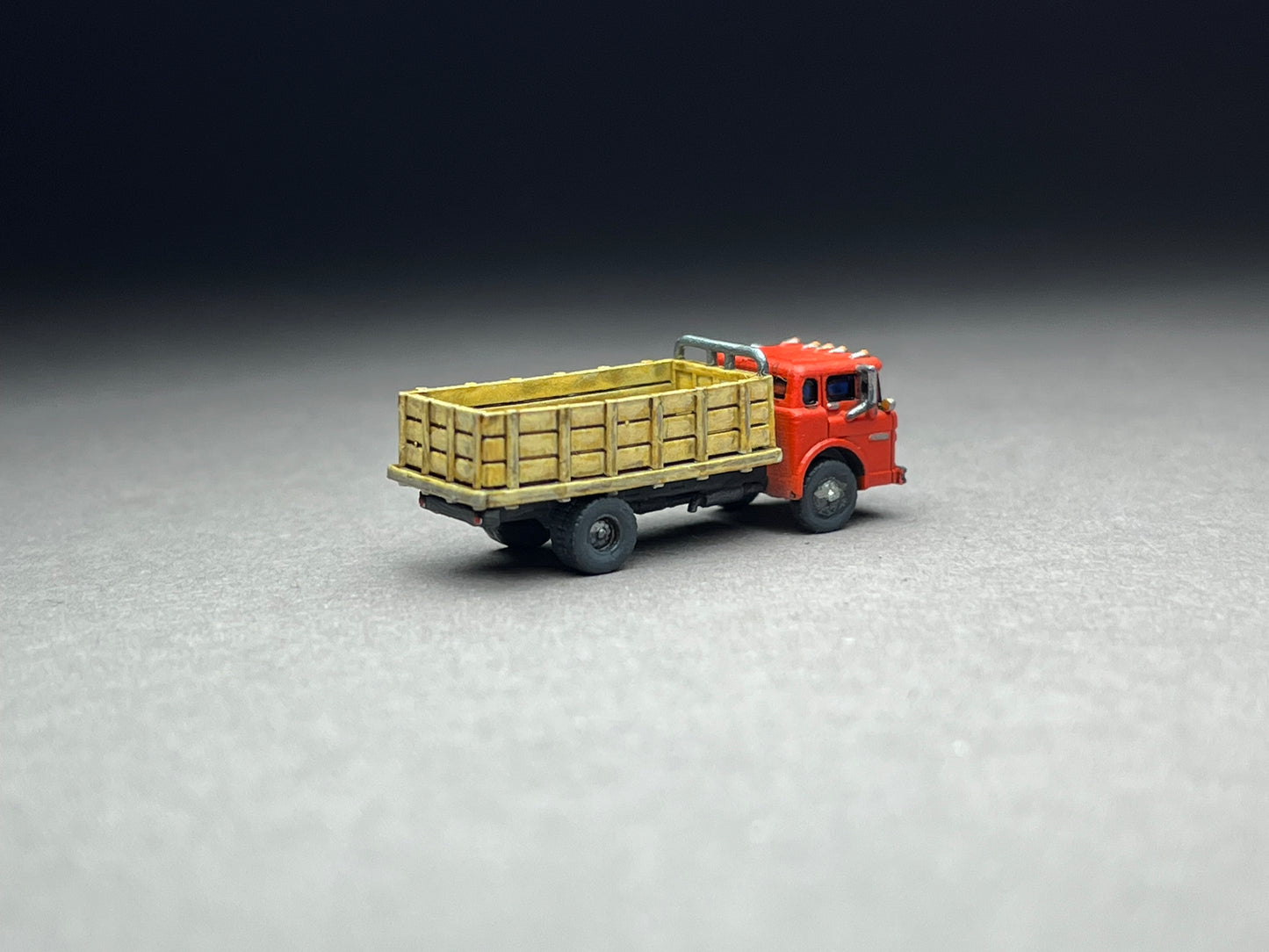 Z Scale (1:220) UNPAINTED One (1) C600 COE stake truck - NOT a toy!
