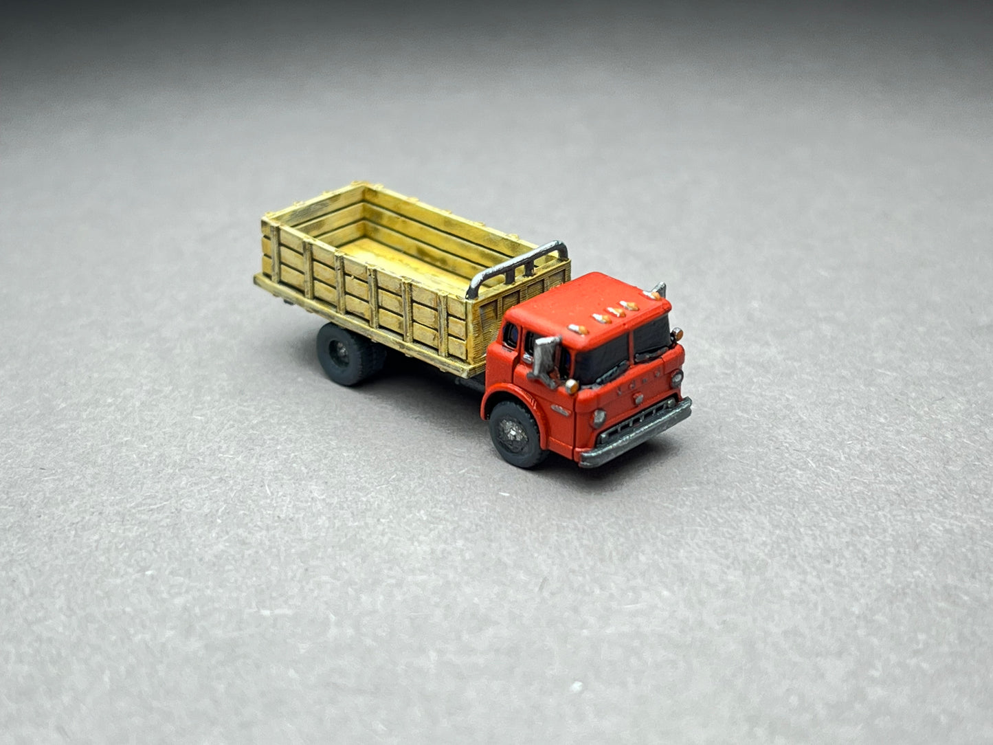 Z Scale (1:220) UNPAINTED One (1) C600 COE stake truck - NOT a toy!