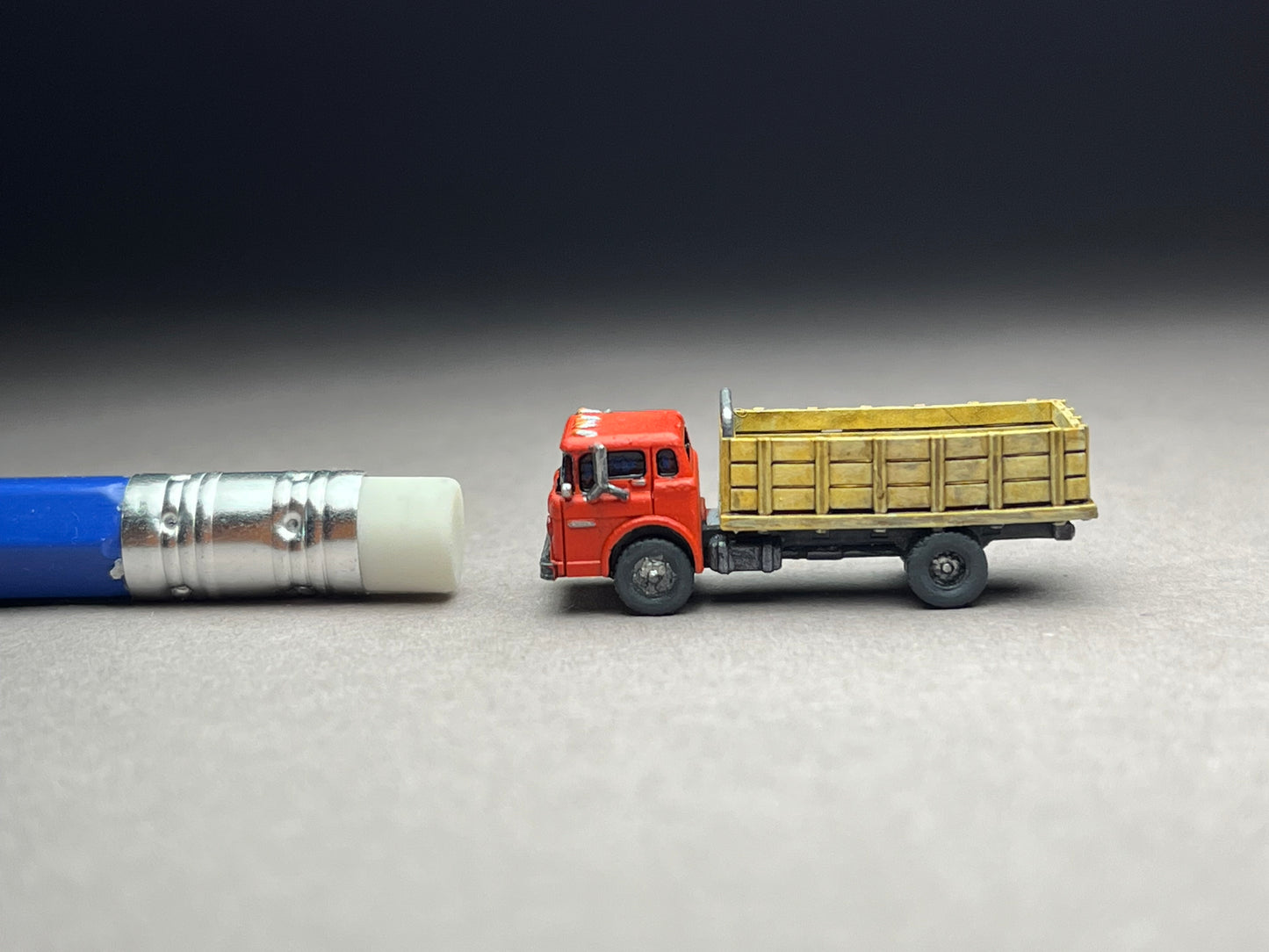 Z Scale (1:220) UNPAINTED One (1) C600 COE stake truck - NOT a toy!