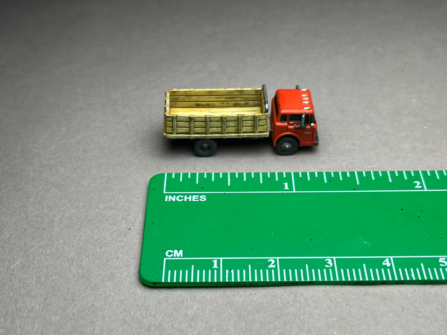 Z Scale (1:220) UNPAINTED One (1) C600 COE stake truck - NOT a toy!