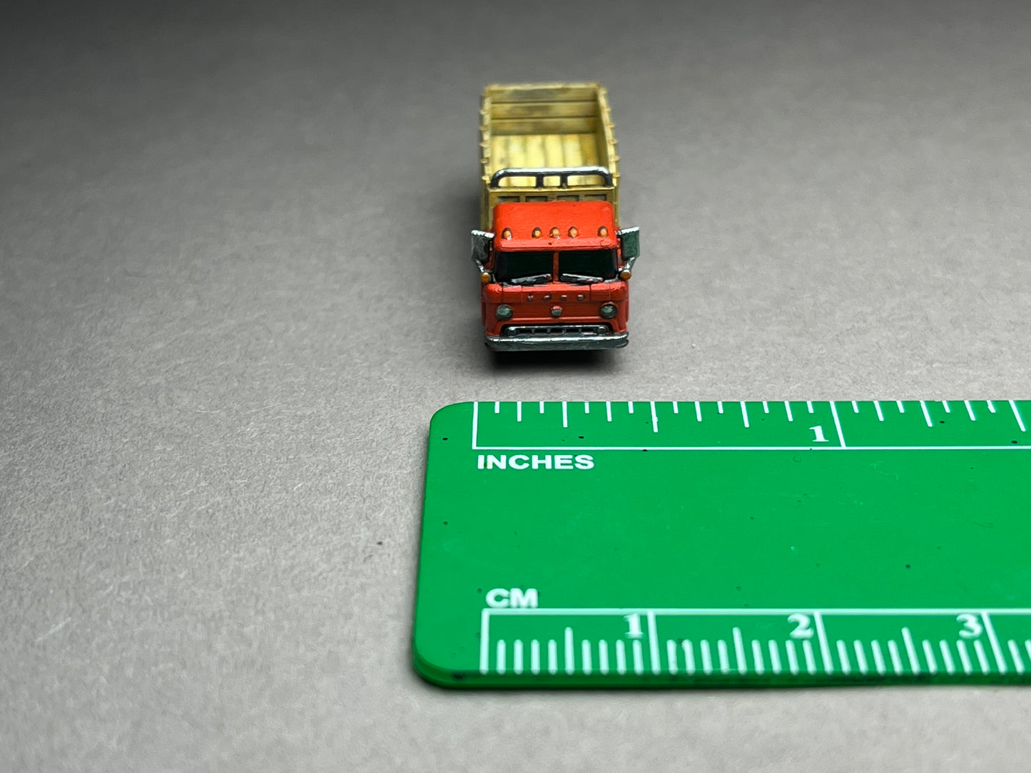 Z Scale (1:220) UNPAINTED One (1) C600 COE stake truck - NOT a toy!