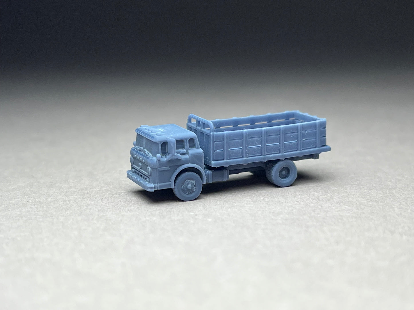 Z Scale (1:220) UNPAINTED One (1) C600 COE stake truck - NOT a toy!