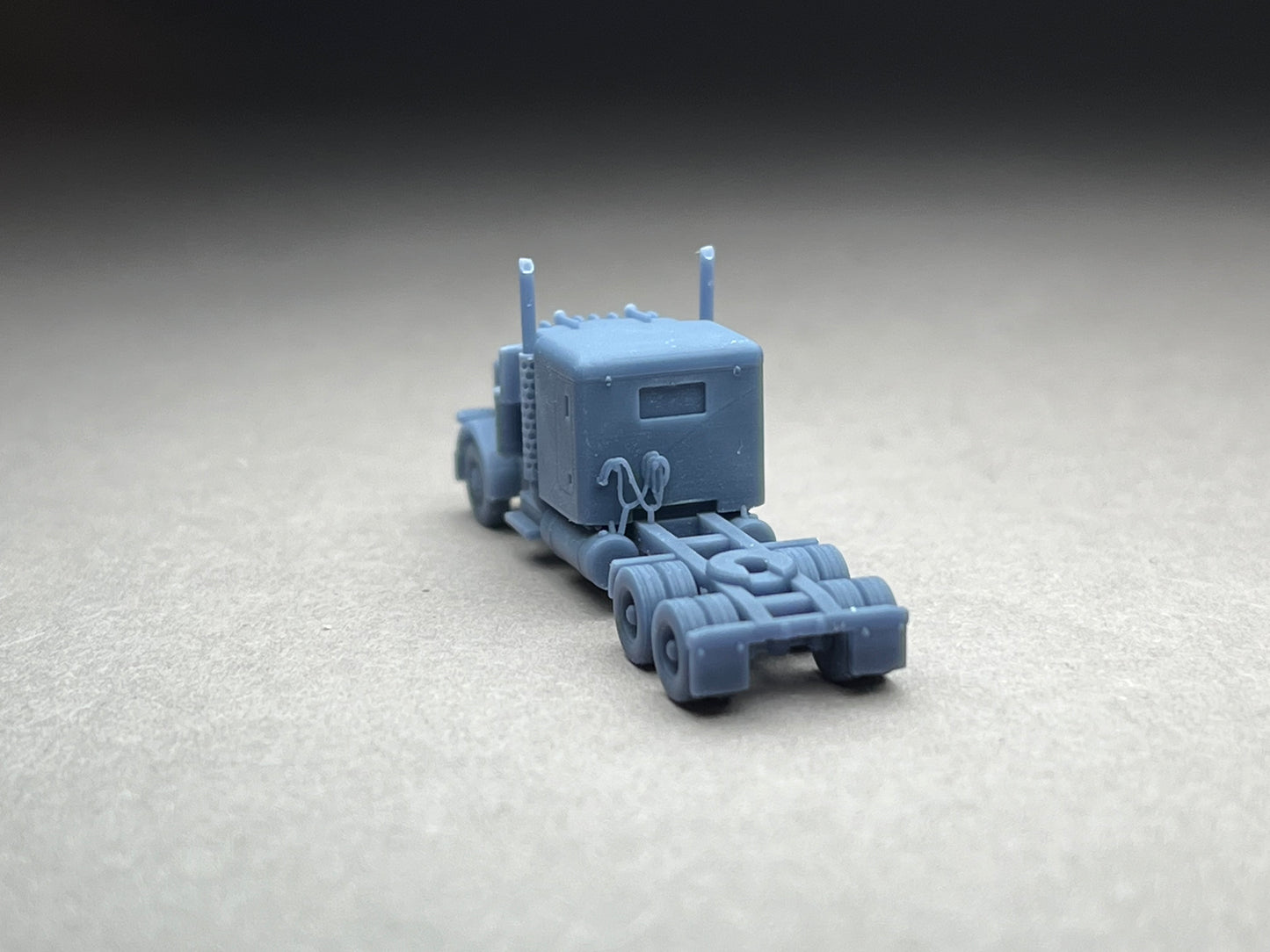 Z Scale (1:220) UNPAINTED p379, Long nose, Flattop sleeper, 265 wheelbase, straight stacks - NOT a toy!