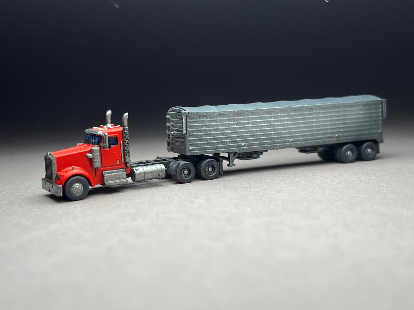 Z Scale (1:220) UNPAINTED One (1) Grain Trailer (Truck old separately) - NOT a toy!